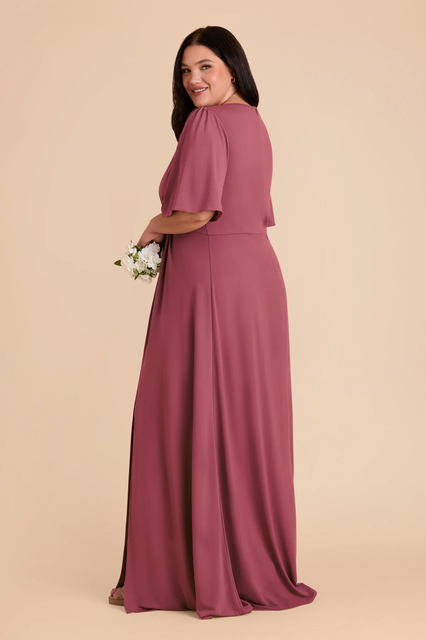 Fatima Luxe Stretch Knit Dress - Rosewood - Image 9