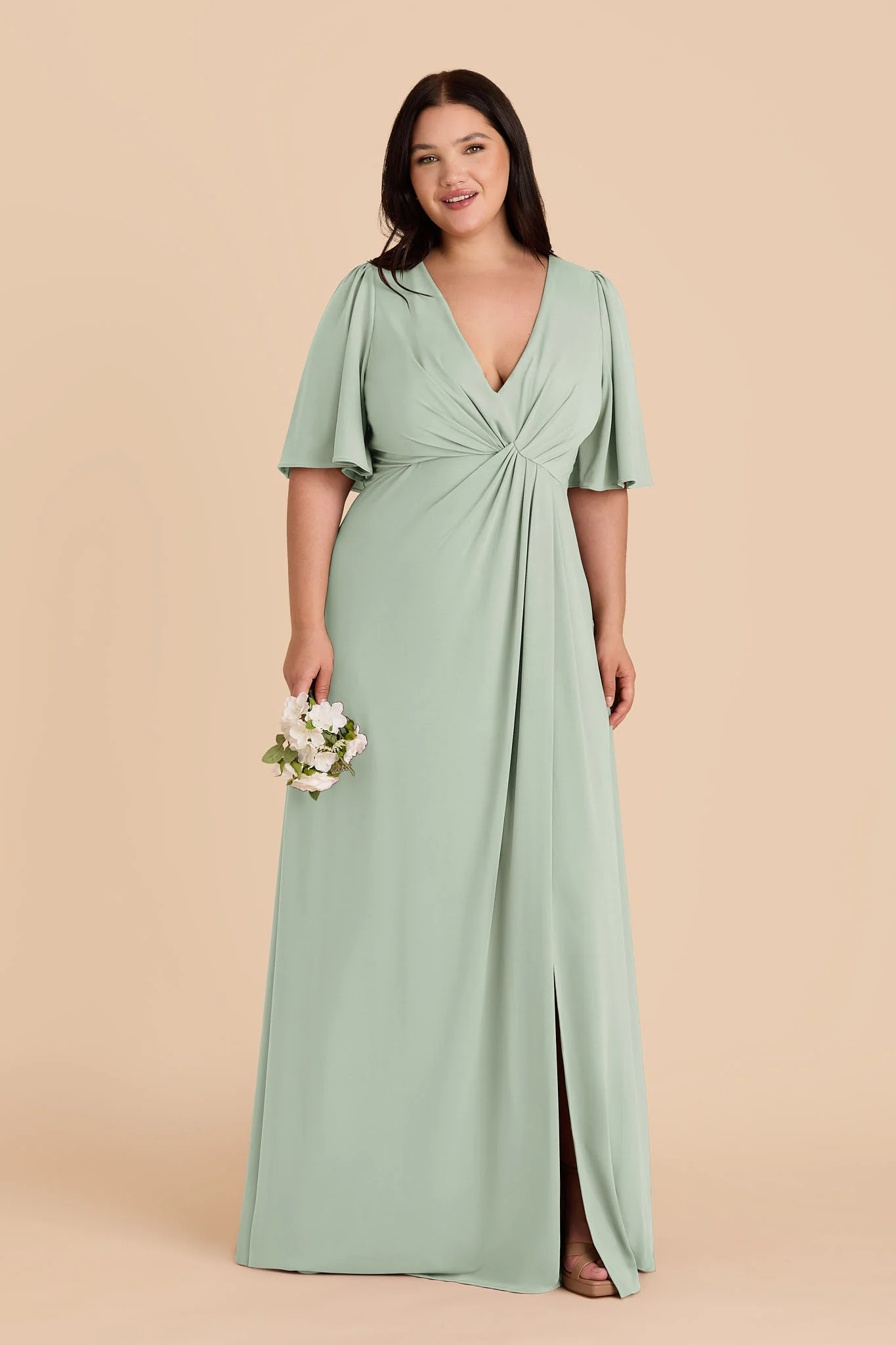 Fatima Luxe Stretch Knit Dress - Sage - Image 2