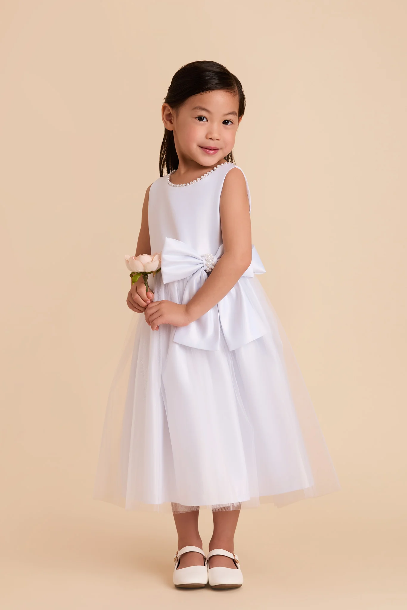 Fern Flower Girl Dress - White