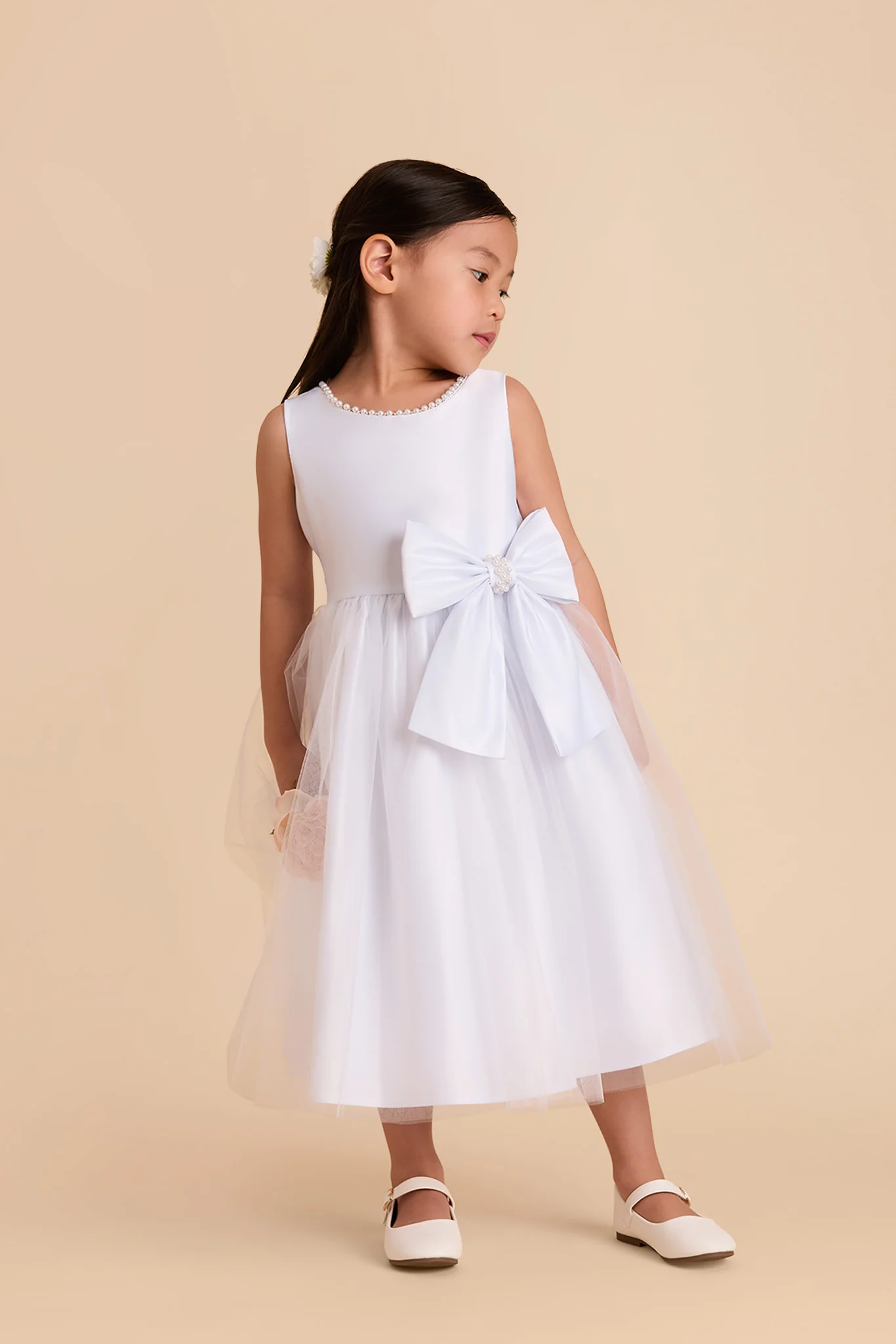 Fern Flower Girl Dress - White - Image 2