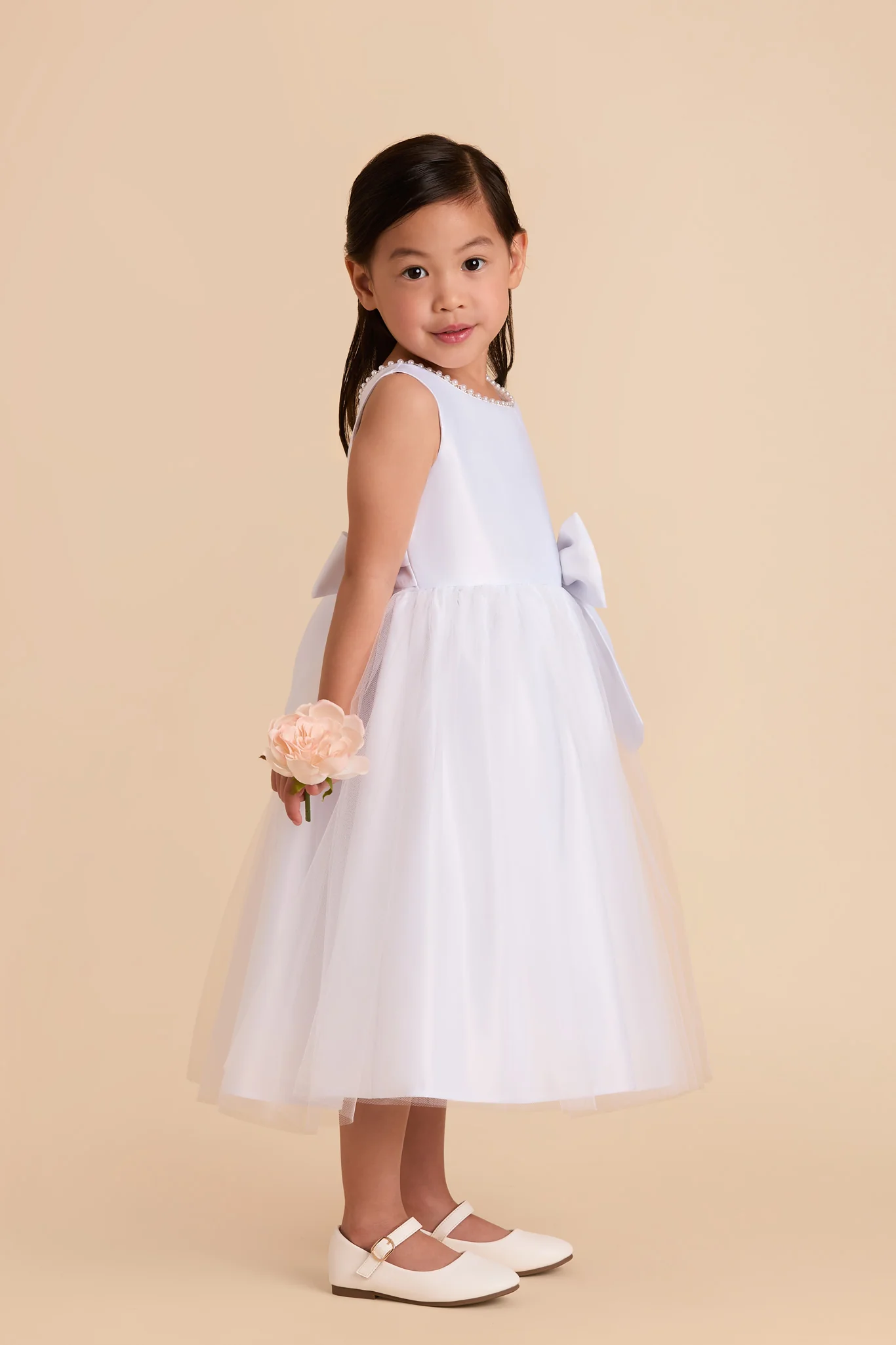 Fern Flower Girl Dress - White - Image 3