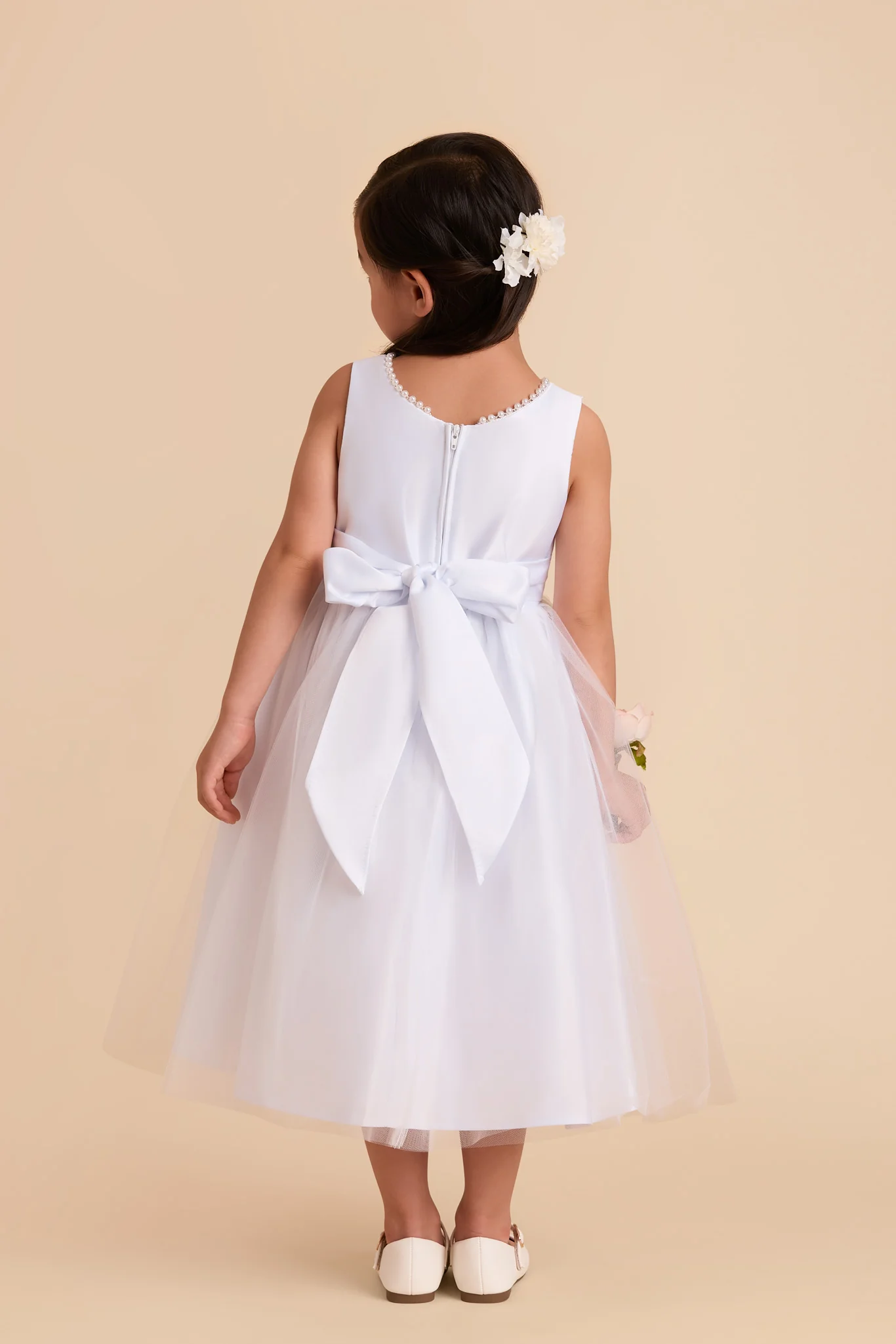 Fern Flower Girl Dress - White - Image 5