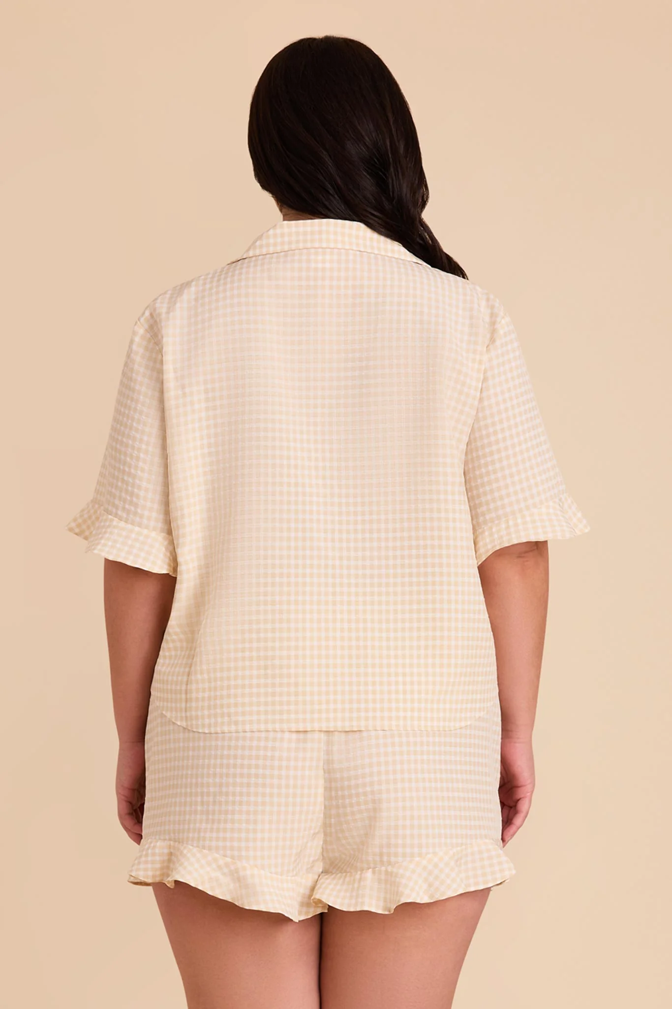 Frankie Gingham Pajama Set - Neutral Gingham - Image 19