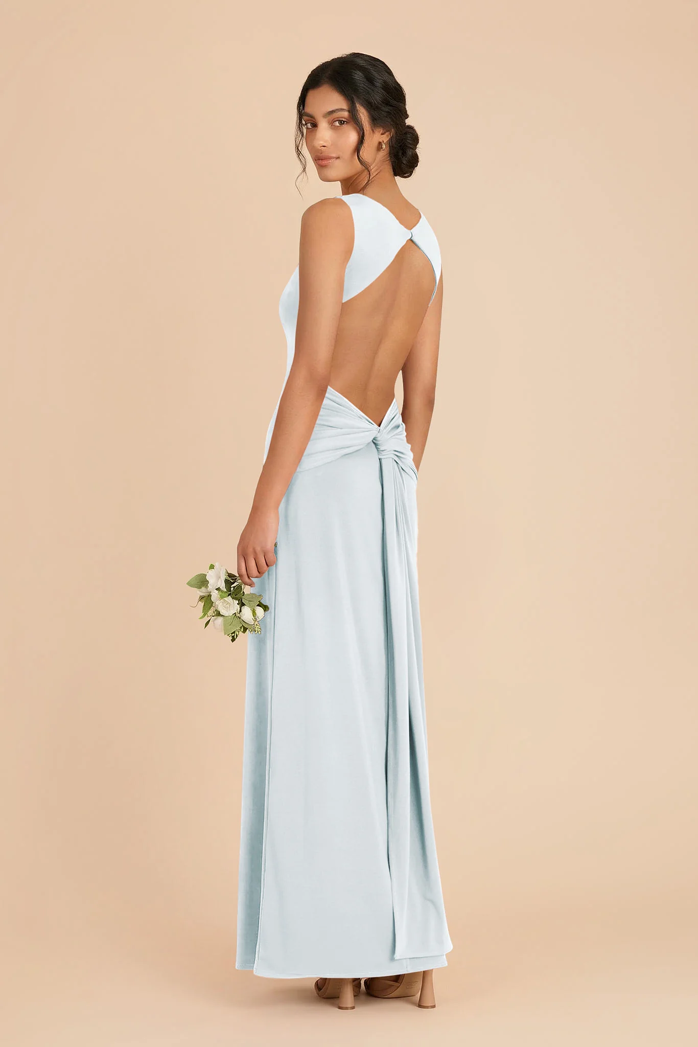 Freida Luxe Stretch Knit Dress - Mist Blue - Image 4