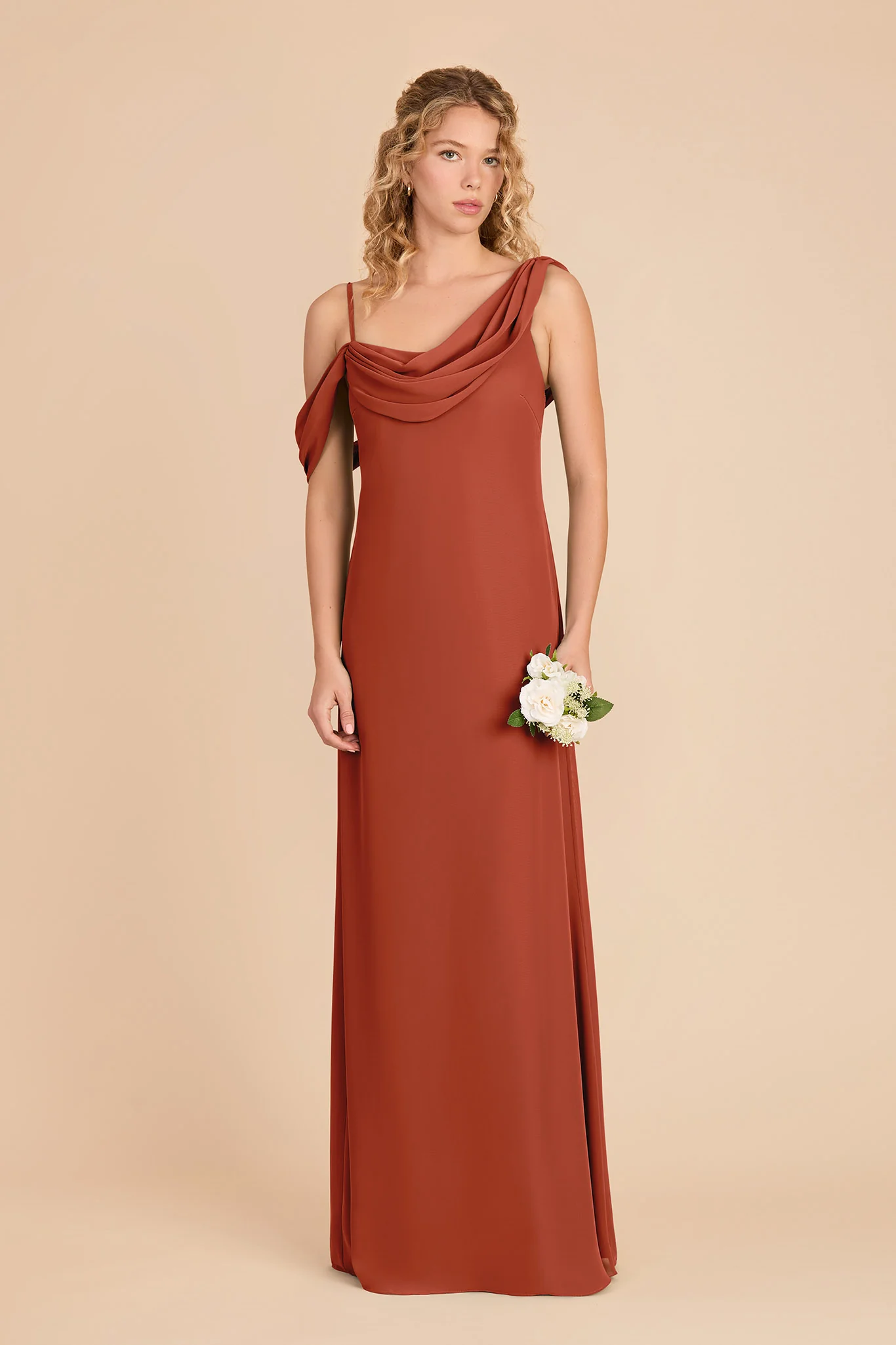 Freya Chiffon Dress - Auburn