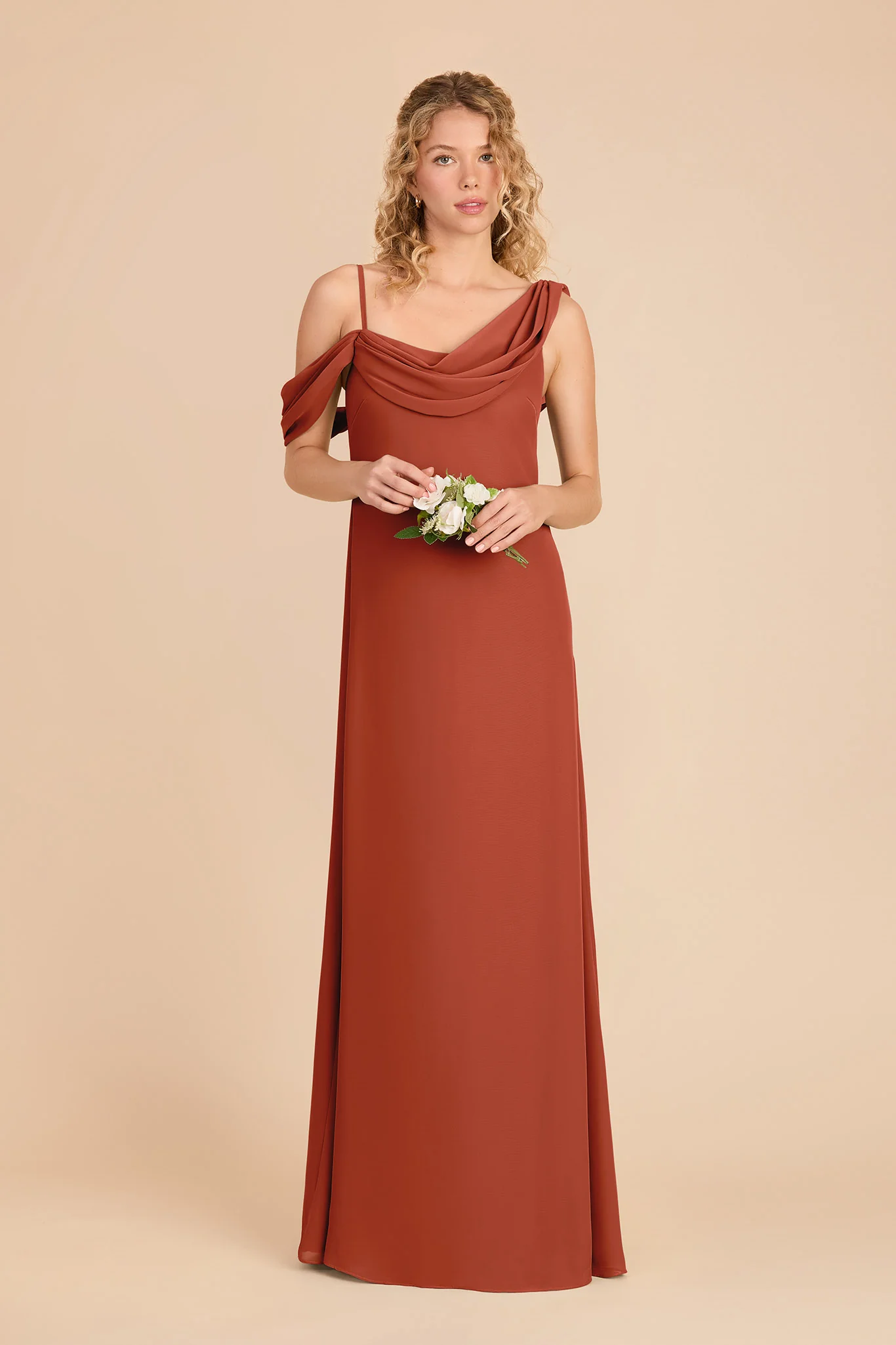 Freya Chiffon Dress - Auburn - Image 2