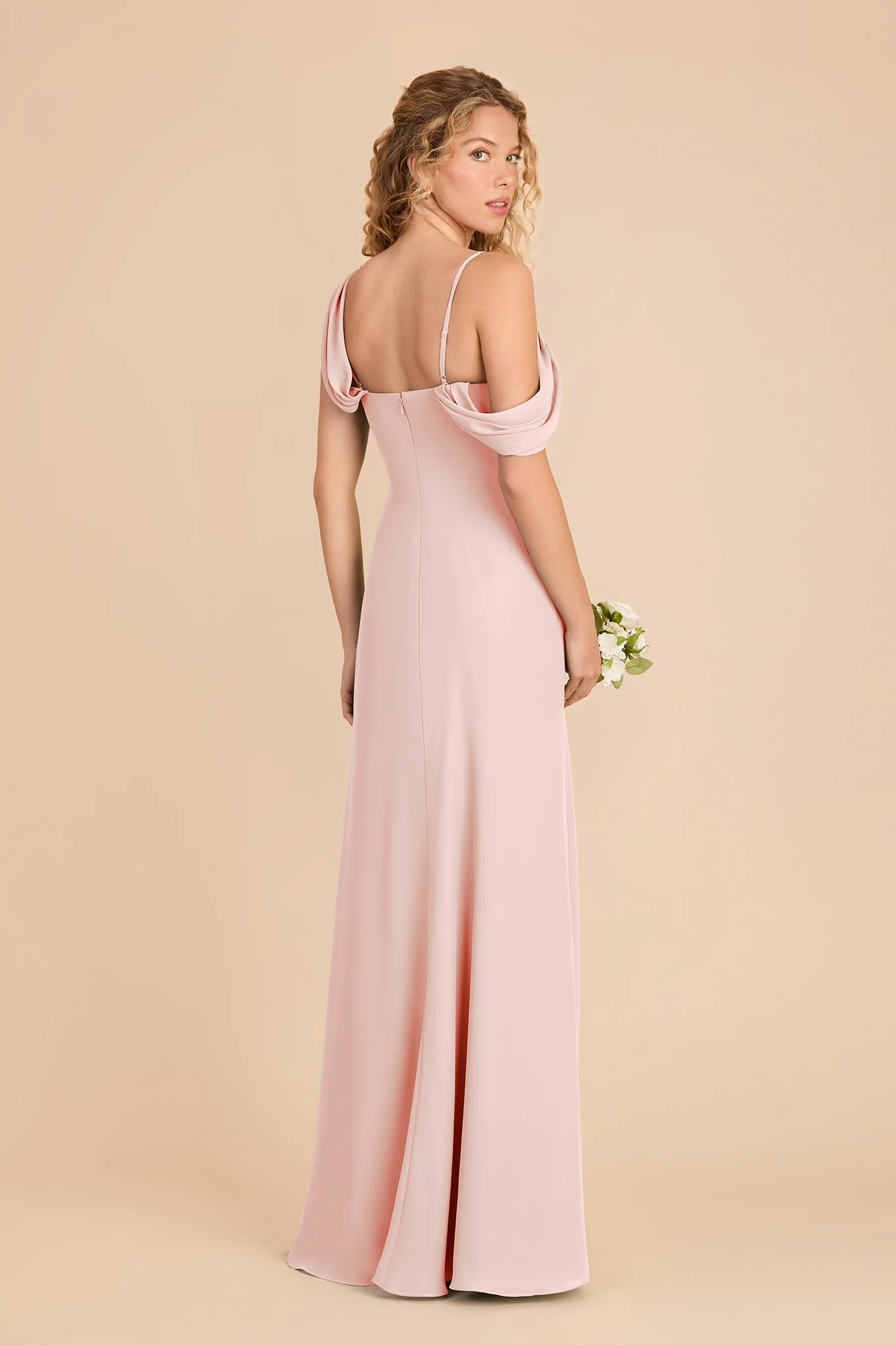 Freya Chiffon Dress - Blush Pink - Image 4