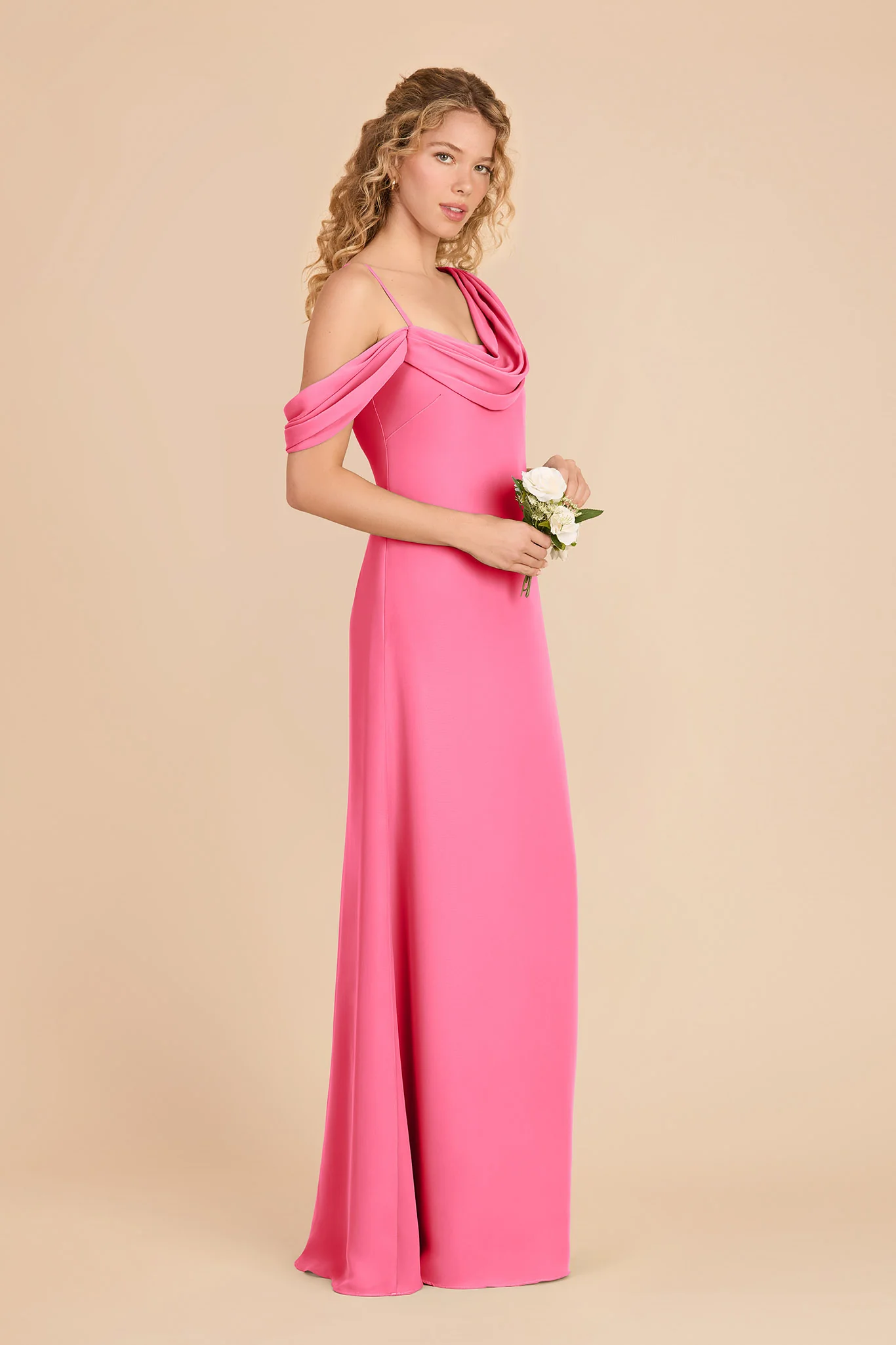 Freya Chiffon Dress - Bon Bon Pink - Image 3