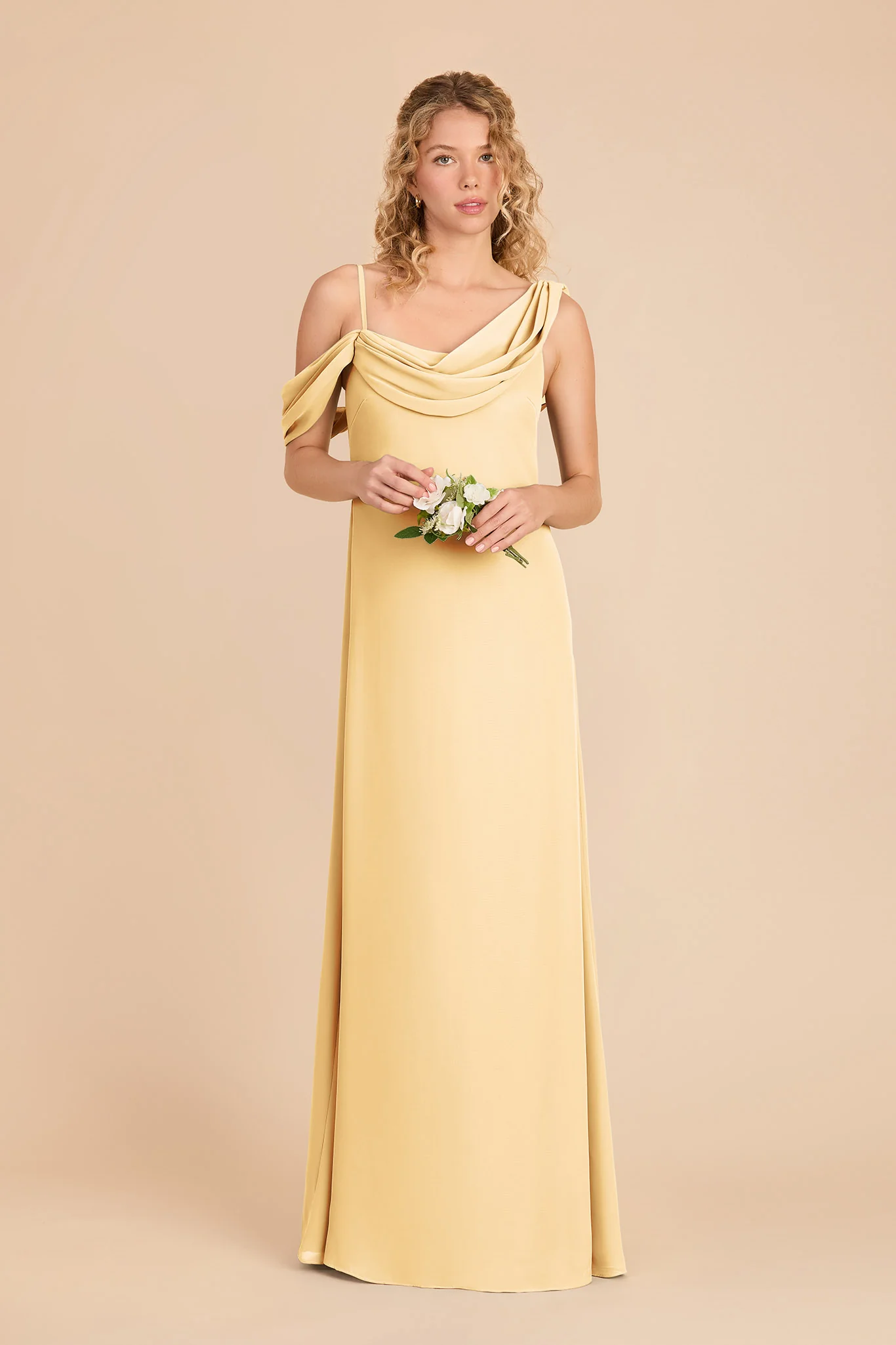 Freya Chiffon Dress - Butter - Image 2