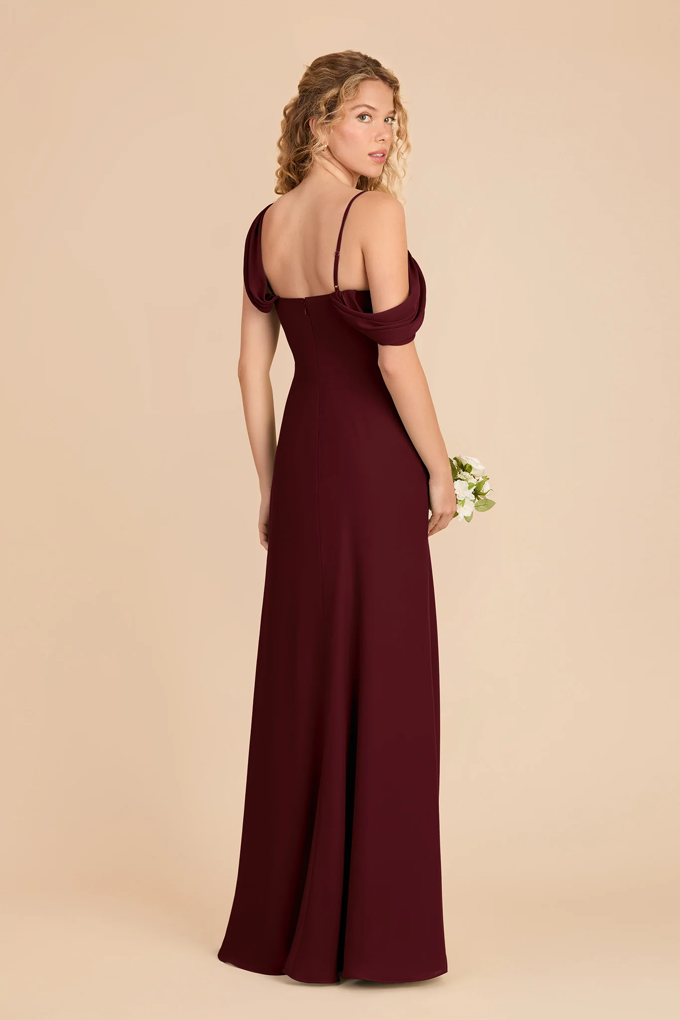 Freya Chiffon Dress - Cabernet - Image 4