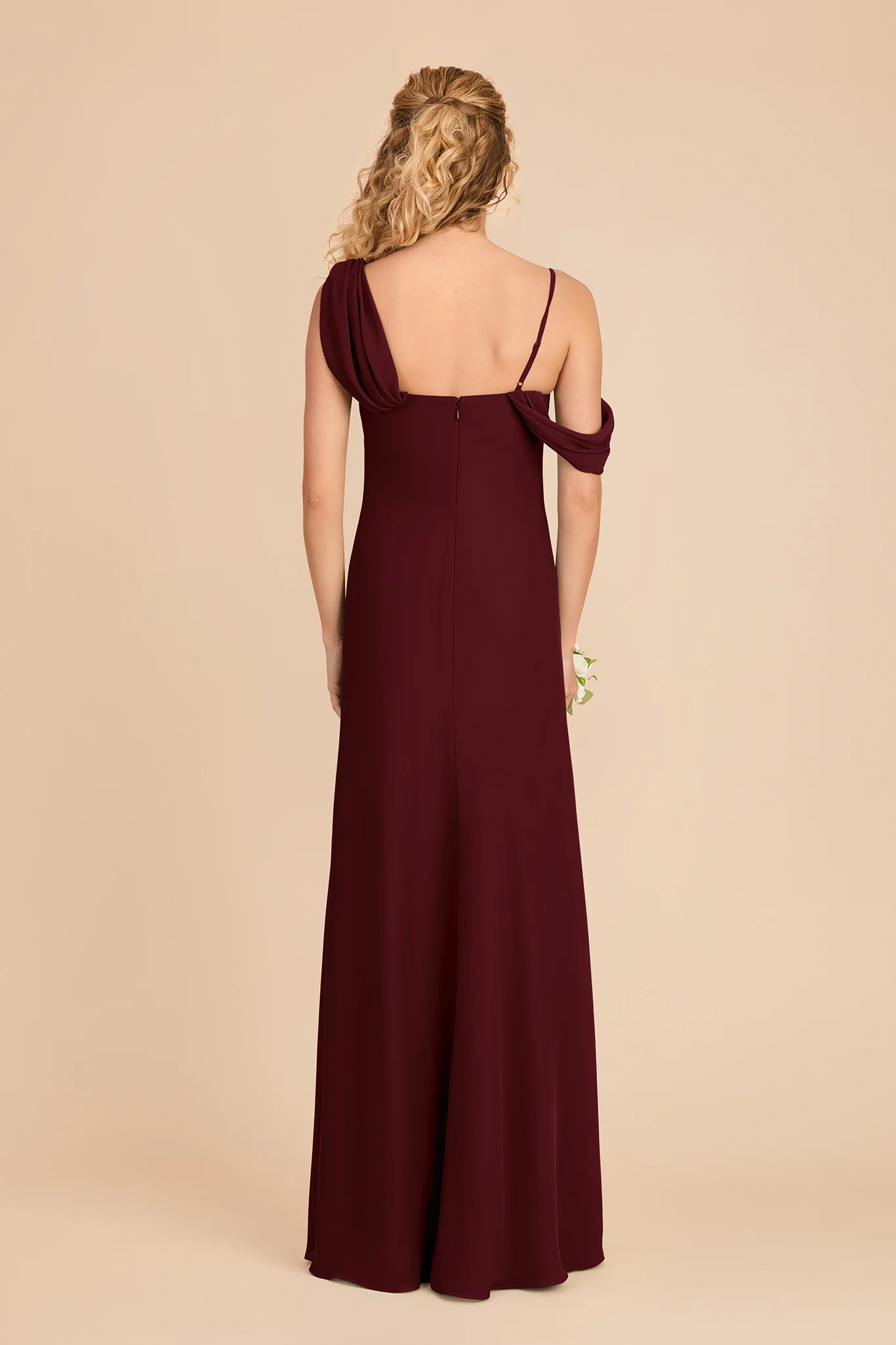 Freya Chiffon Dress - Cabernet - Image 5