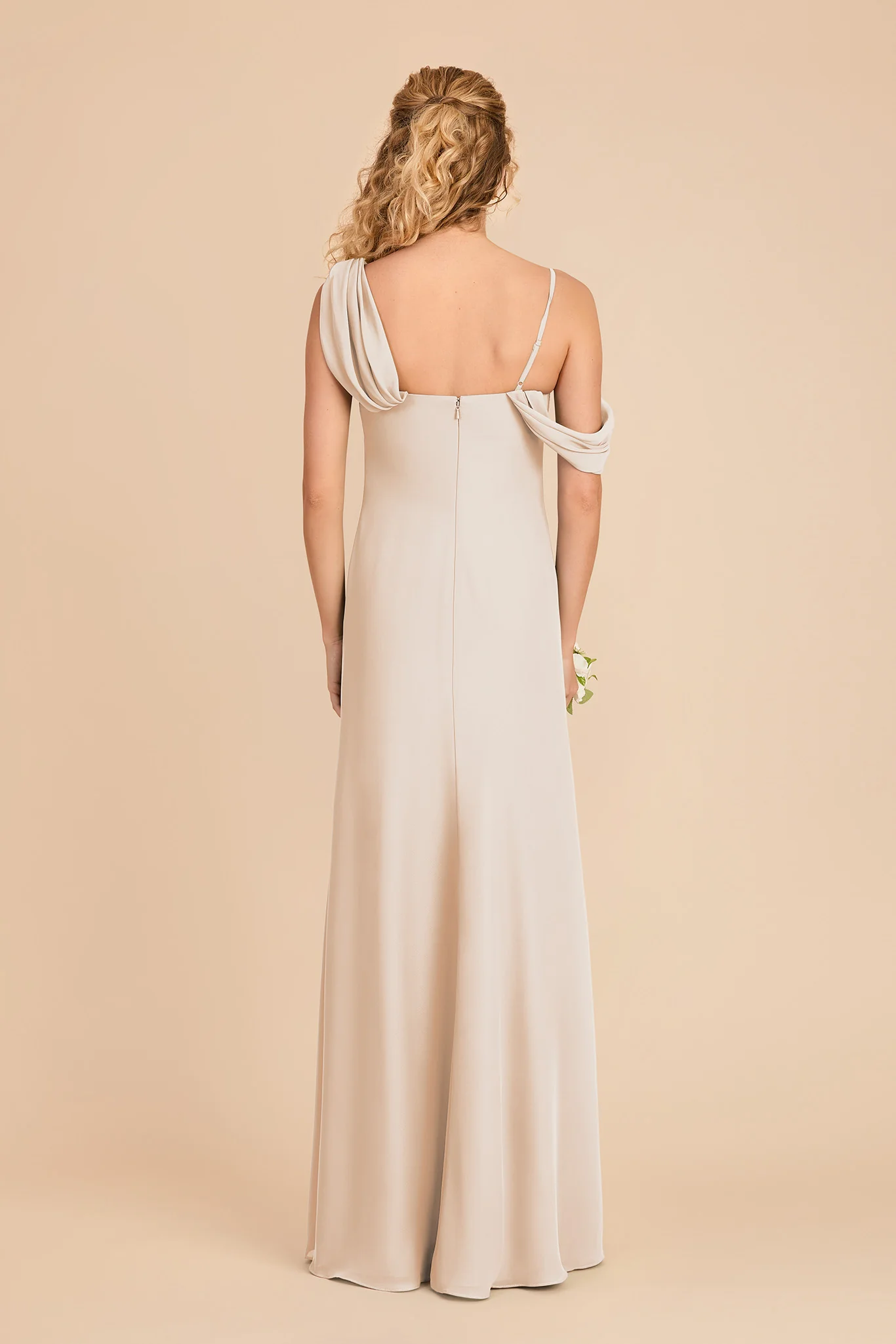 Freya Chiffon Dress - Champagne - Image 5