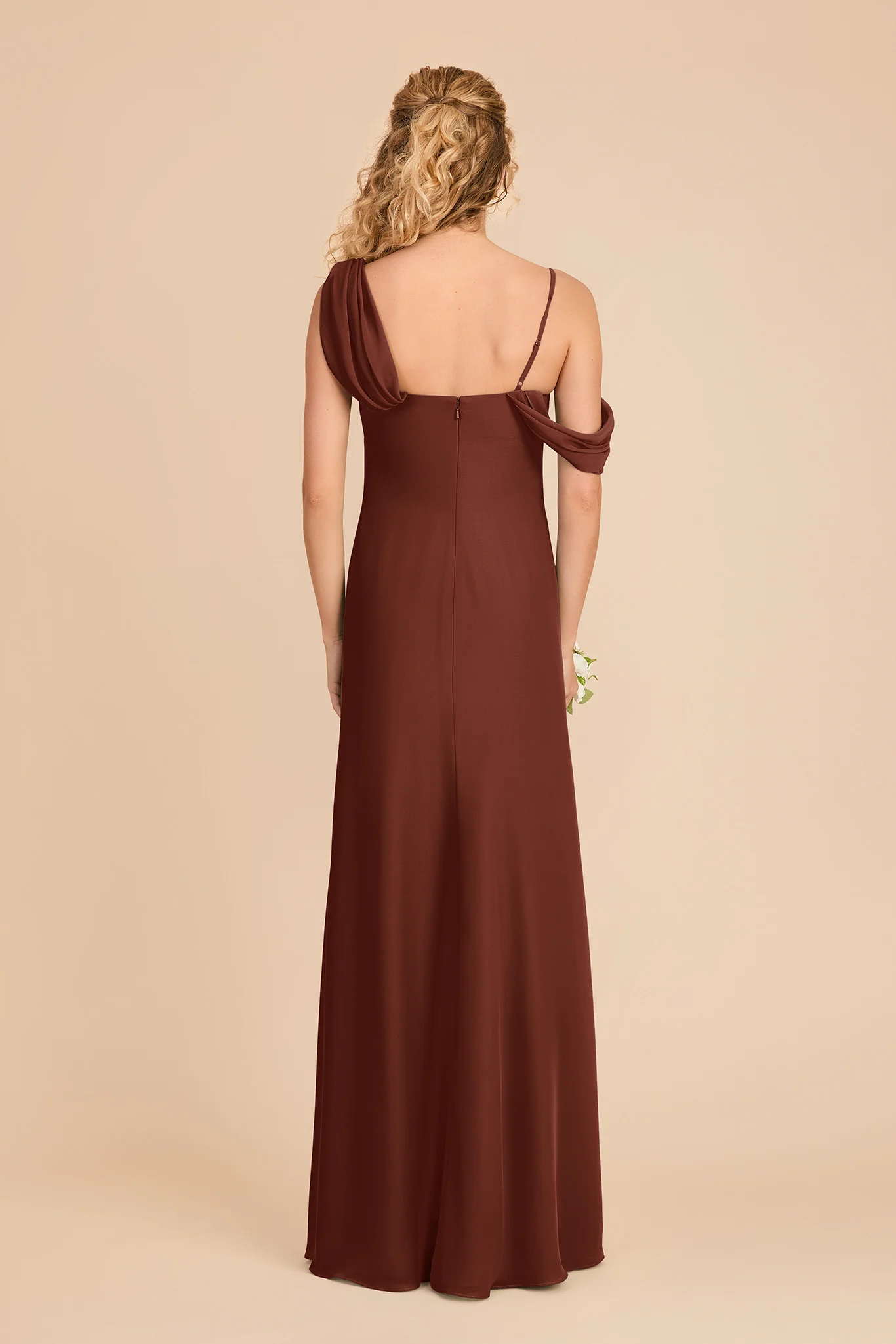 Freya Chiffon Dress - Cognac - Image 5