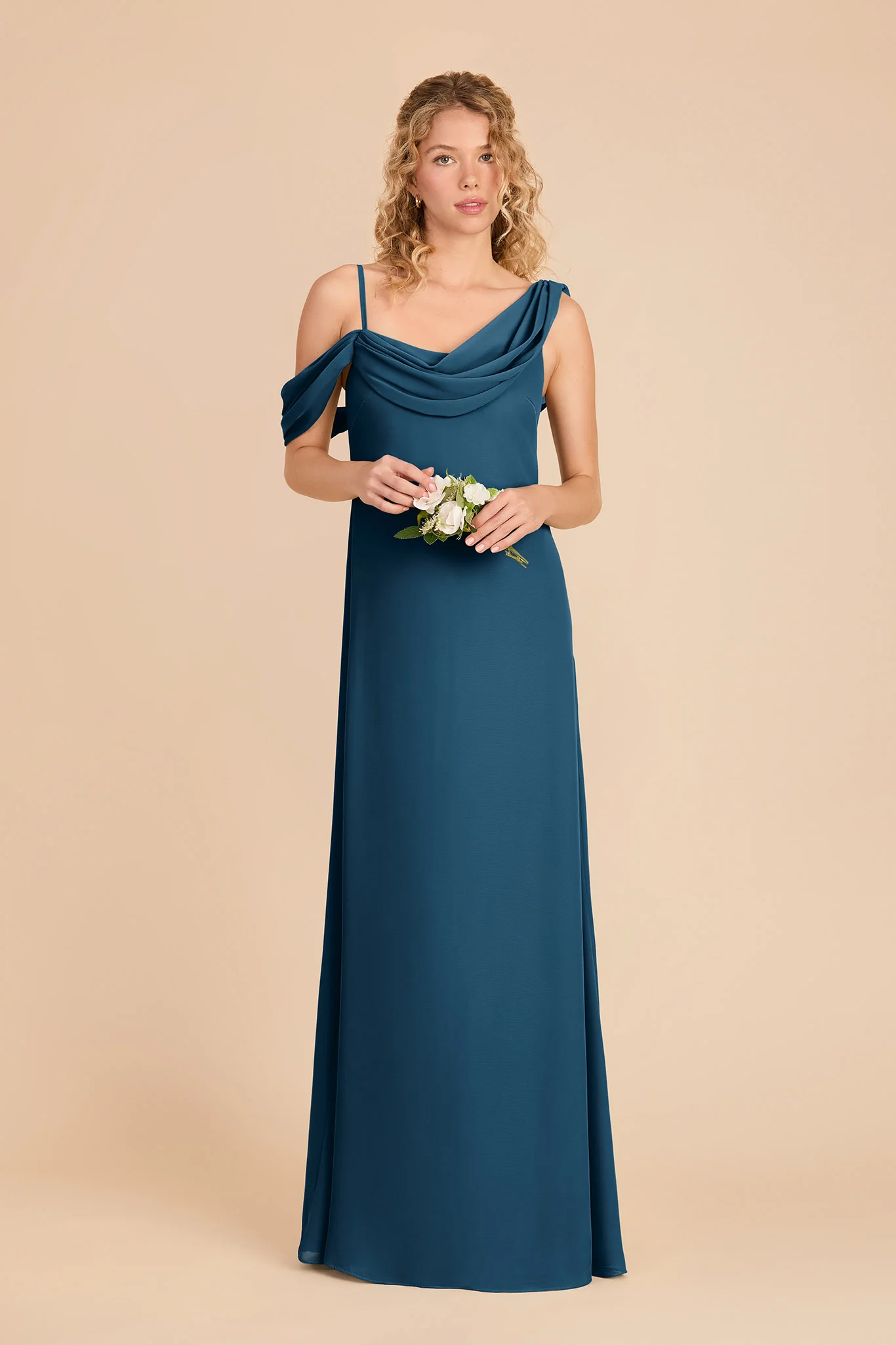 Freya Chiffon Dress - Dark Teal - Image 2