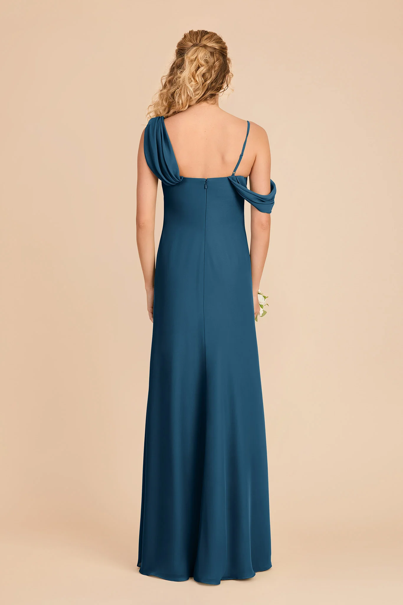 Freya Chiffon Dress - Dark Teal - Image 5