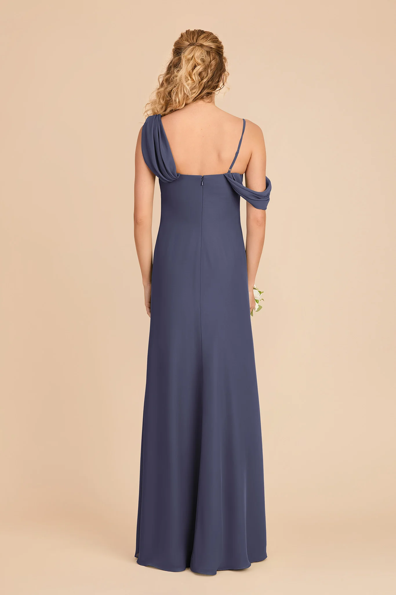 Freya Chiffon Dress - Dusk Blue - Image 5