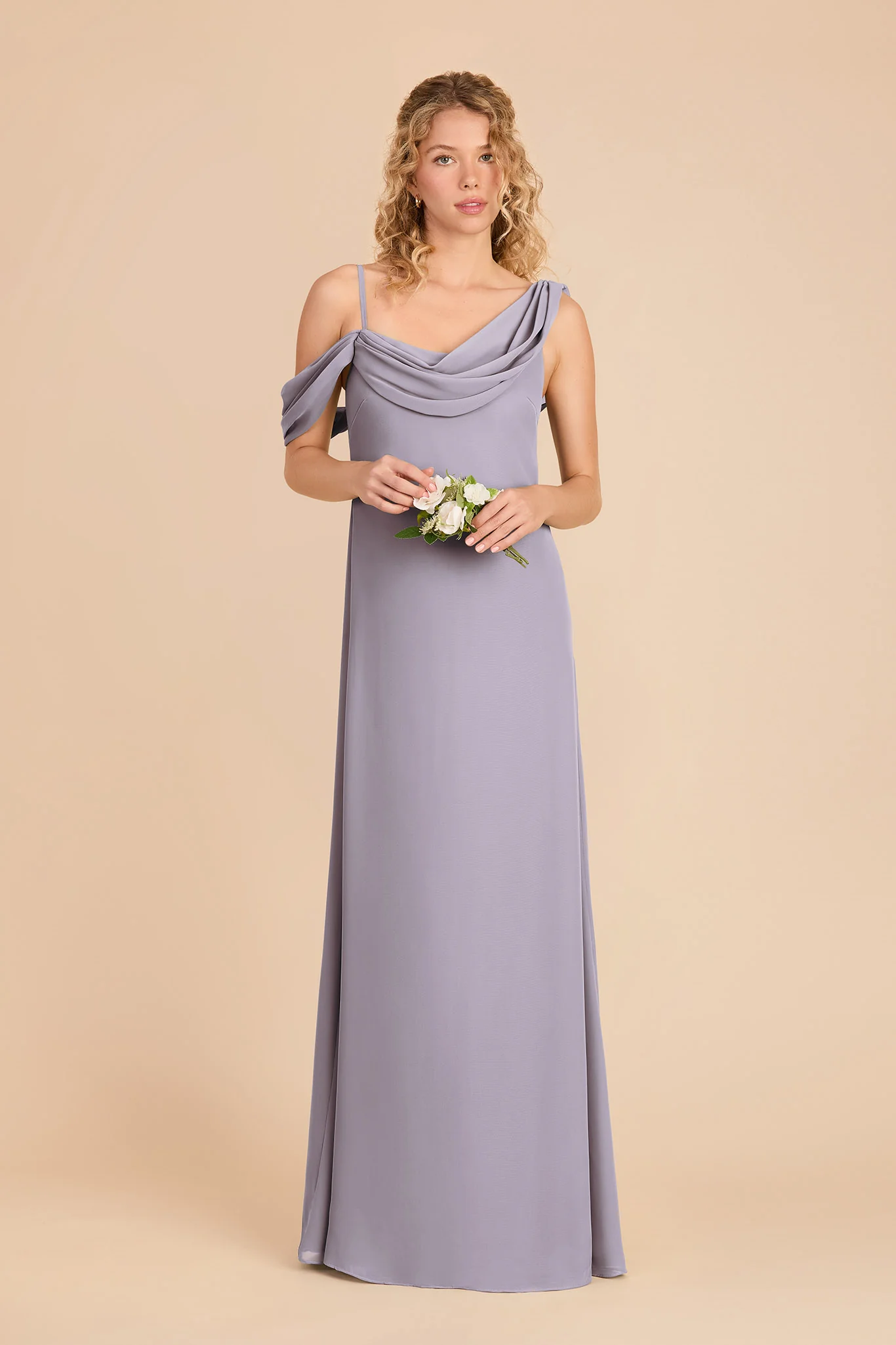 Freya Chiffon Dress - Dusty Lilac - Image 2