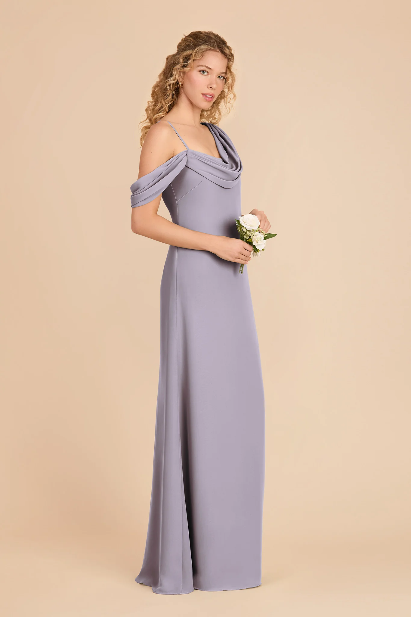Freya Chiffon Dress - Dusty Lilac - Image 3