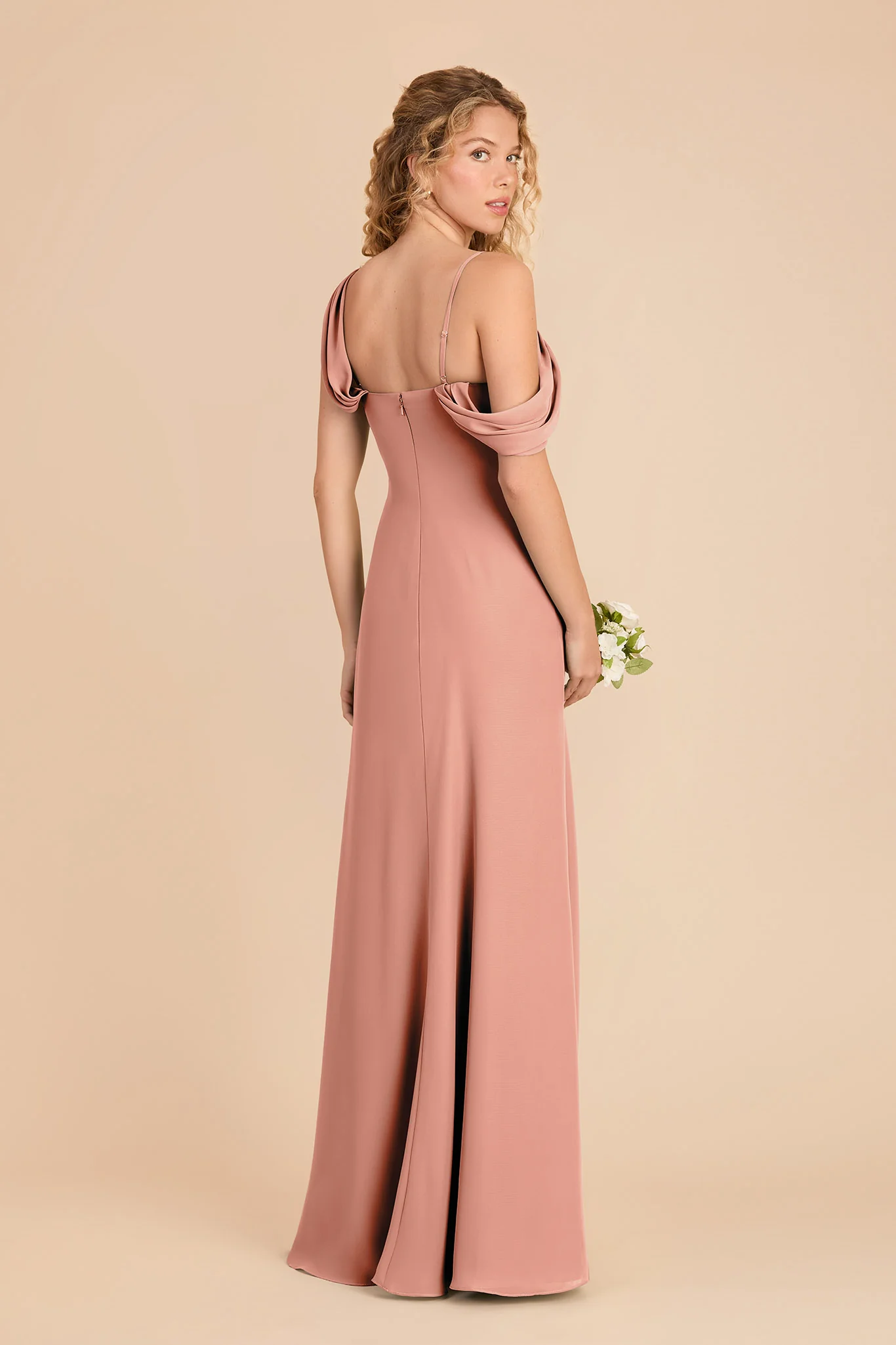 Freya Chiffon Dress - Dusty Rose - Image 4