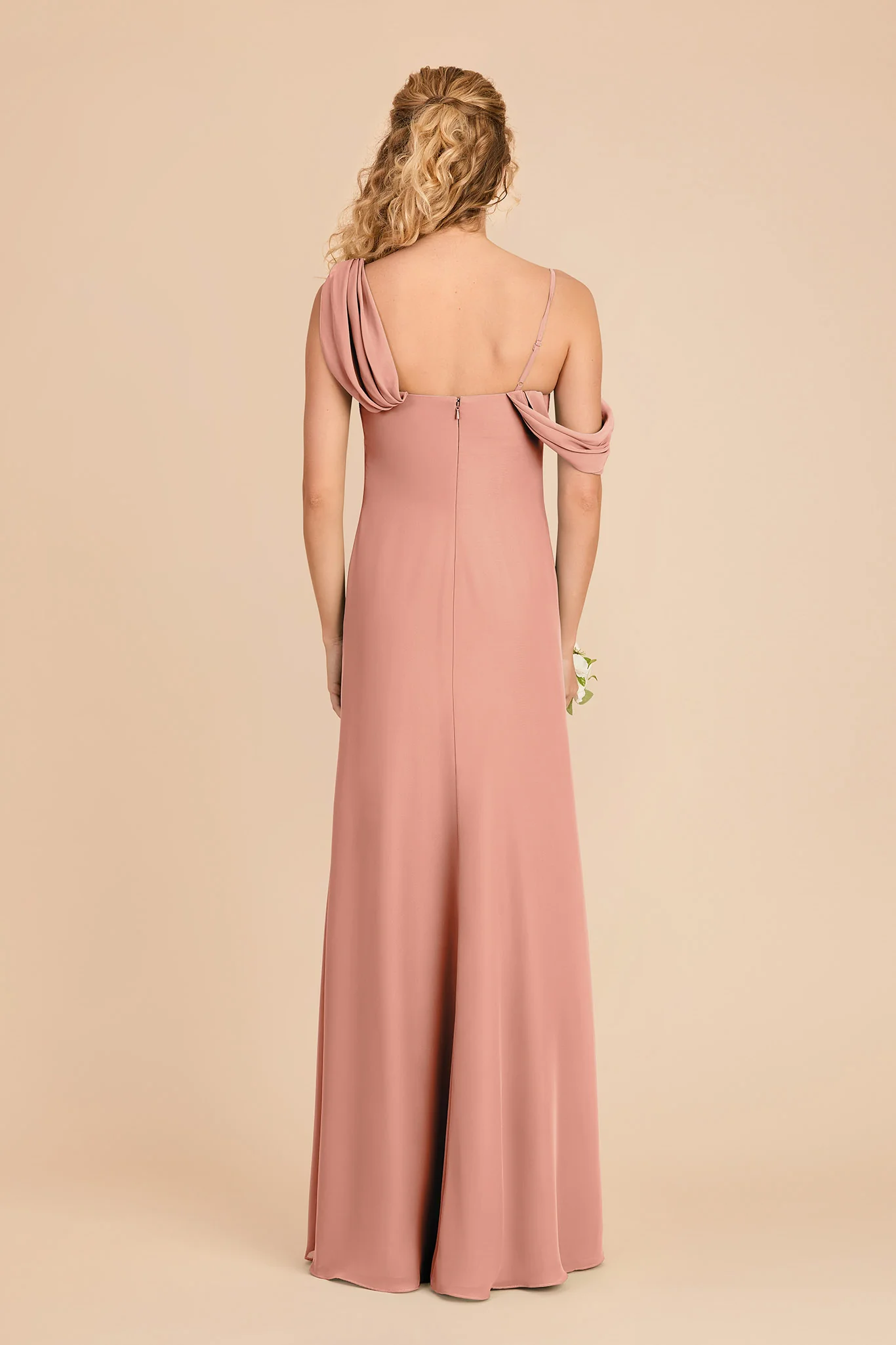 Freya Chiffon Dress - Dusty Rose - Image 5