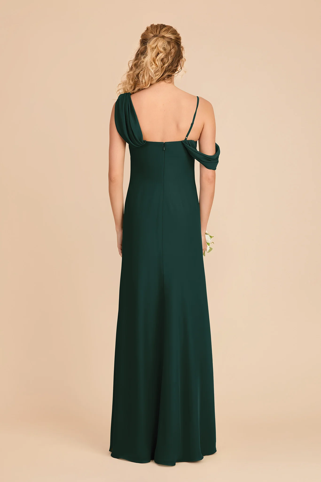 Freya Chiffon Dress - Emerald - Image 5