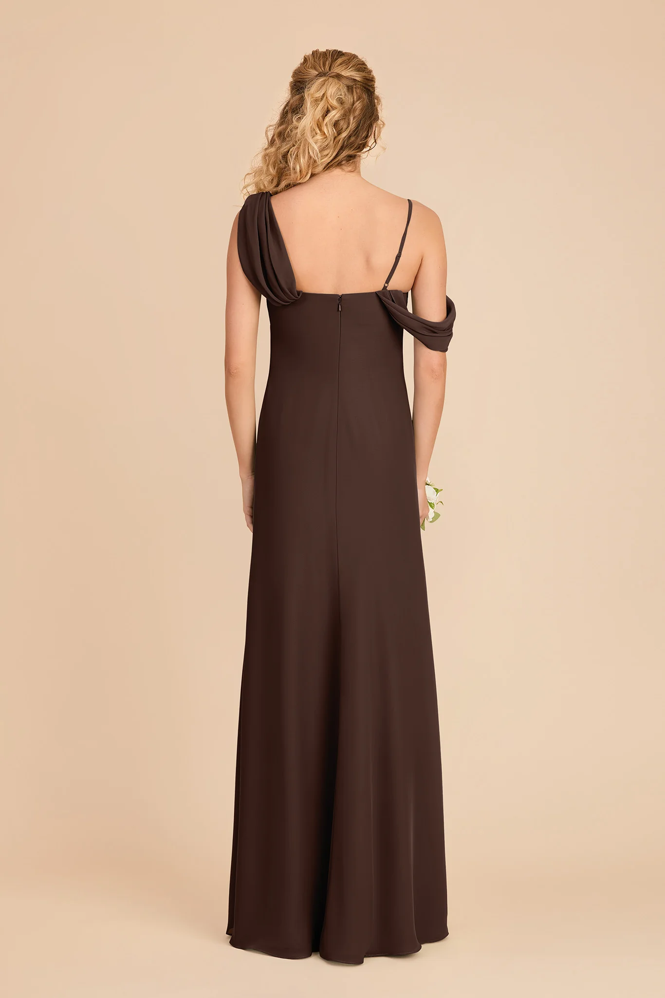 Freya Chiffon Dress - Espresso - Image 5