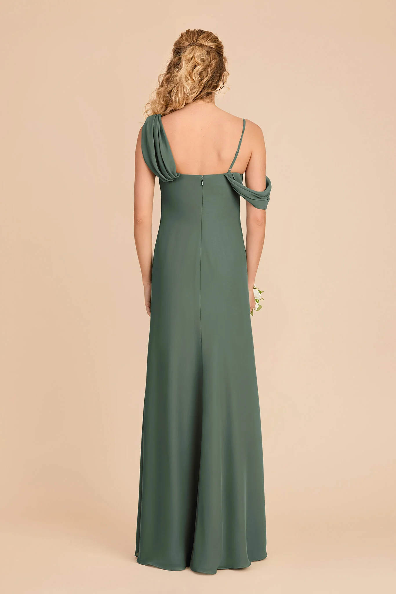 Freya Chiffon Dress - Eucalyptus - Image 5