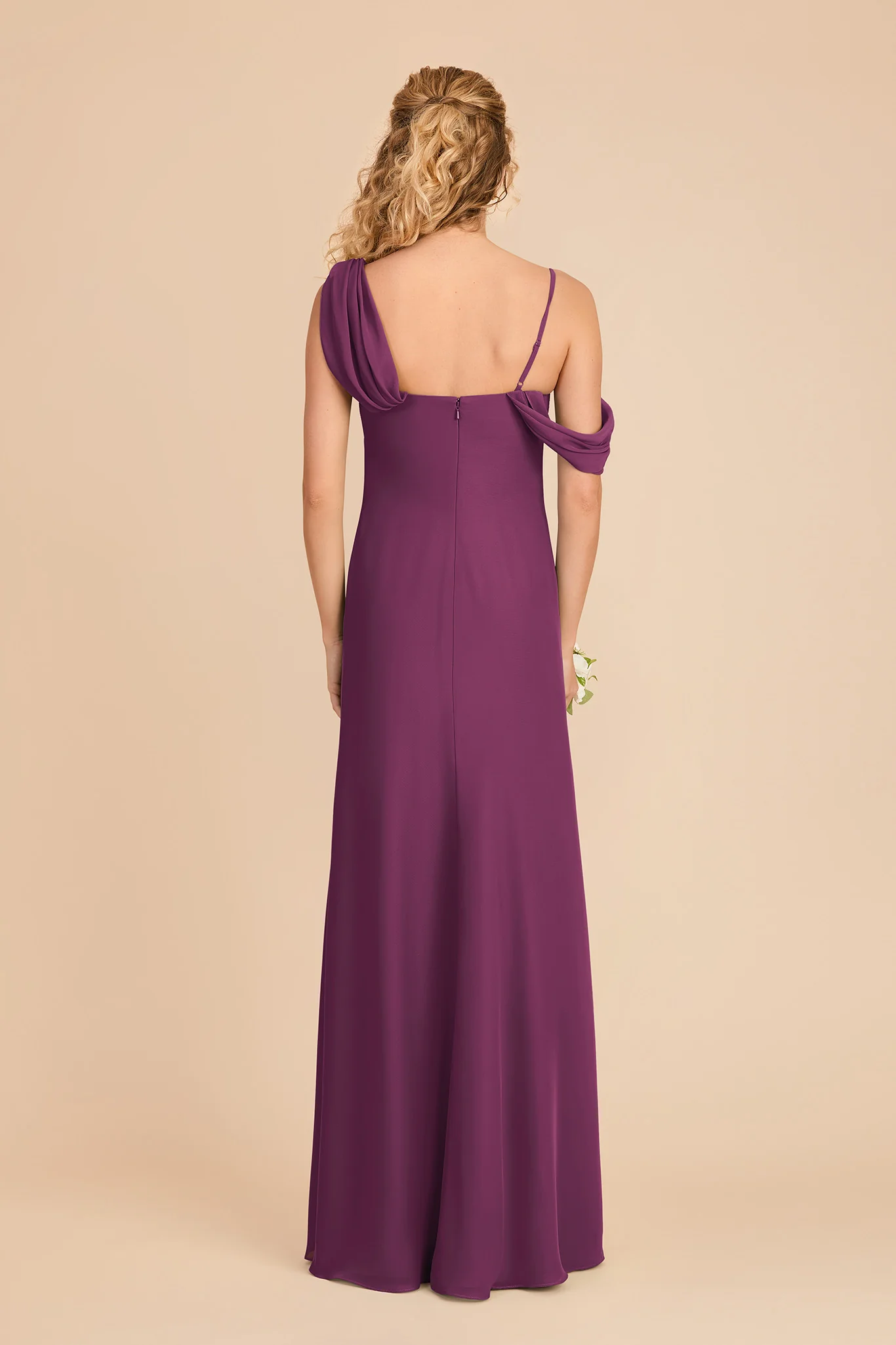 Freya Chiffon Dress - Fig - Image 5