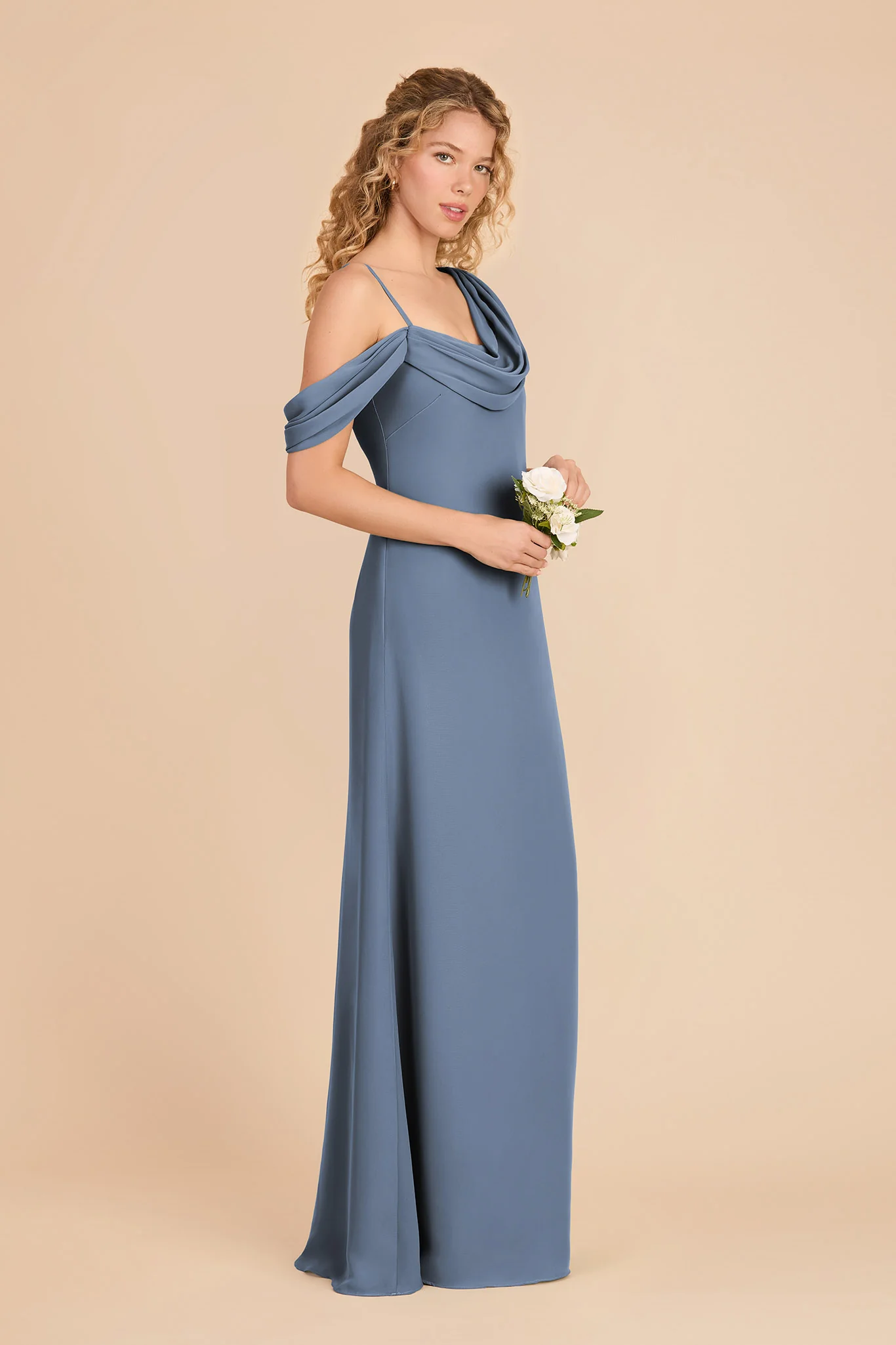 Freya Chiffon Dress - French Blue - Image 3