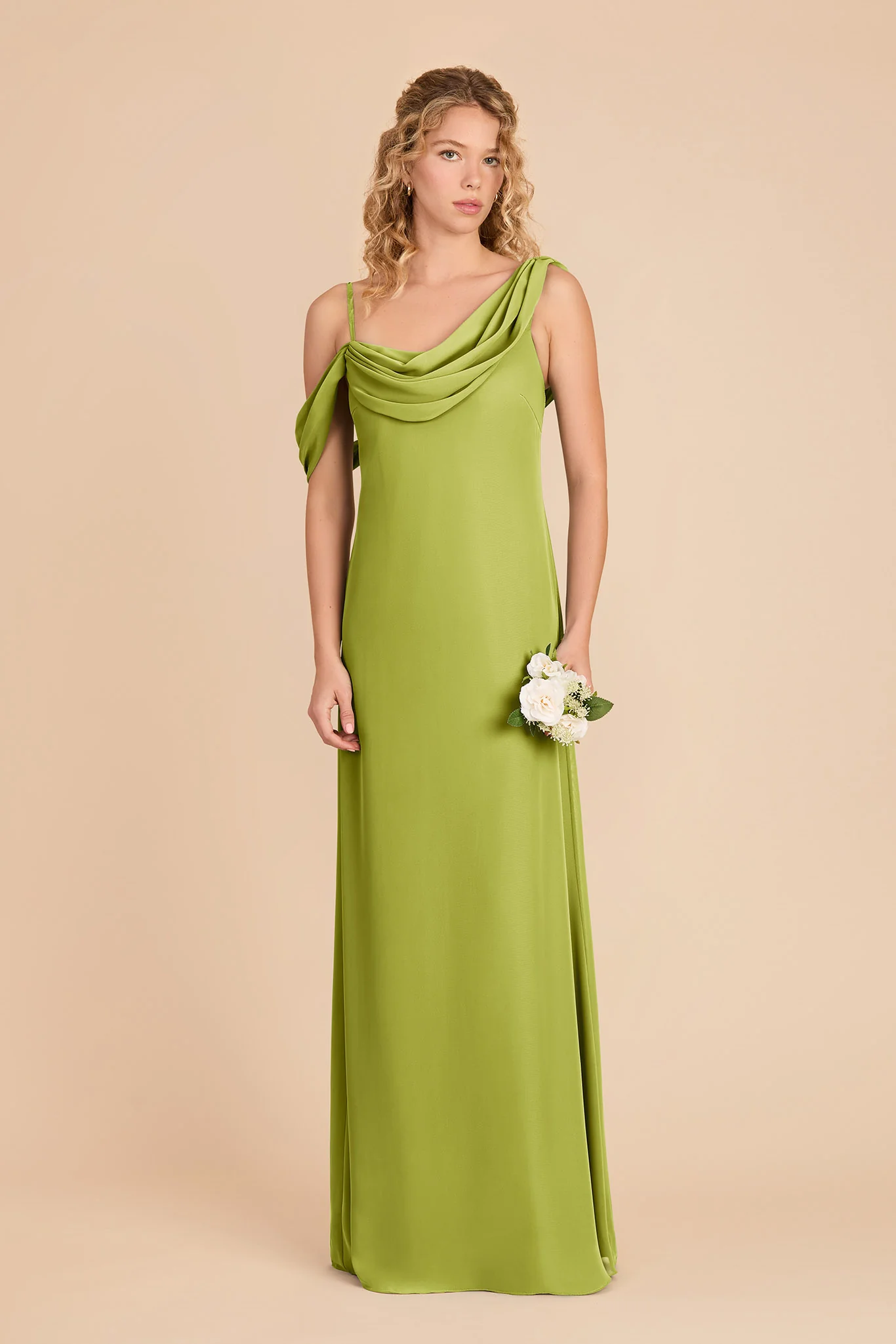 Freya Chiffon Dress - Matcha