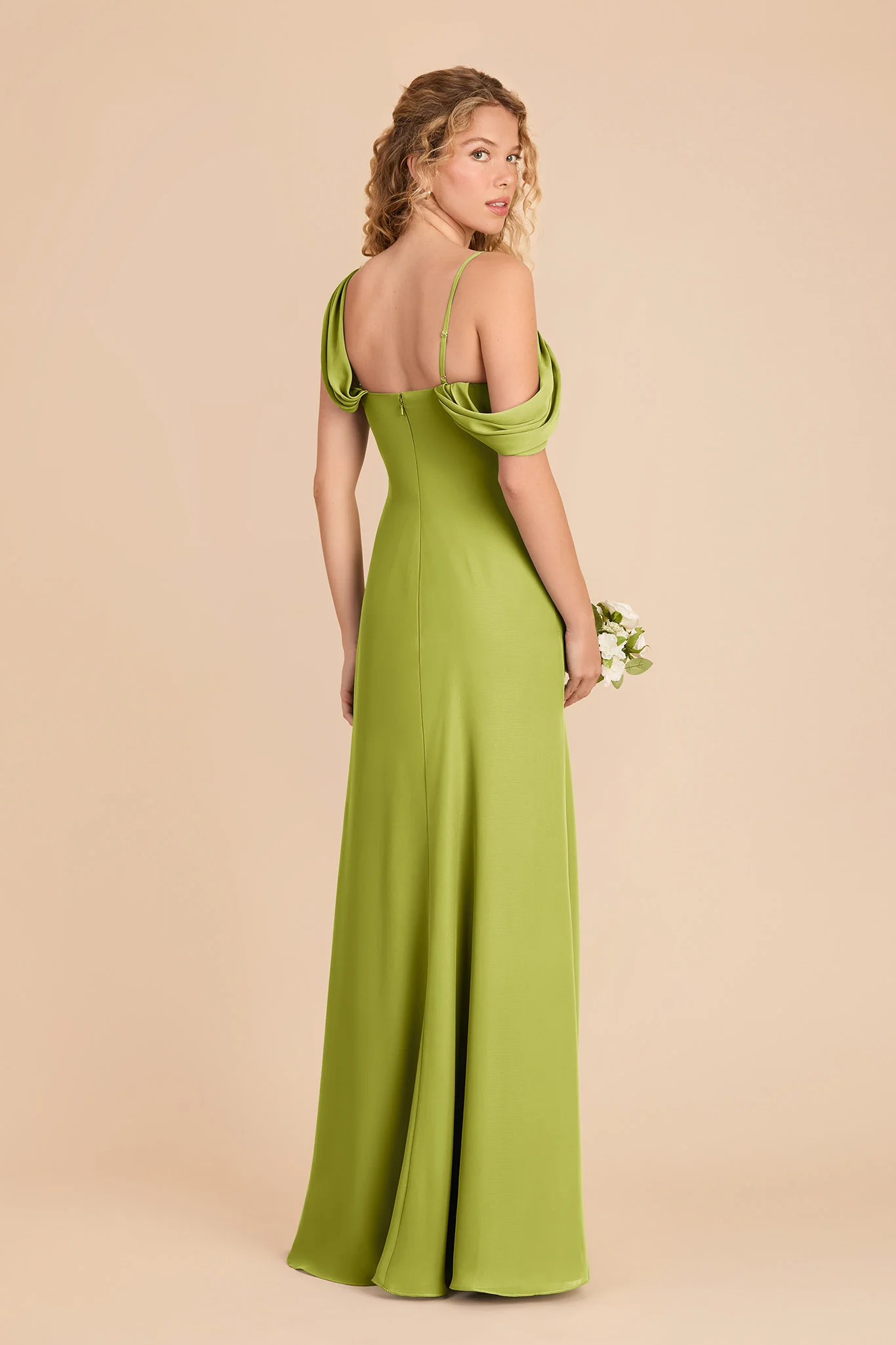 Freya Chiffon Dress - Matcha - Image 4