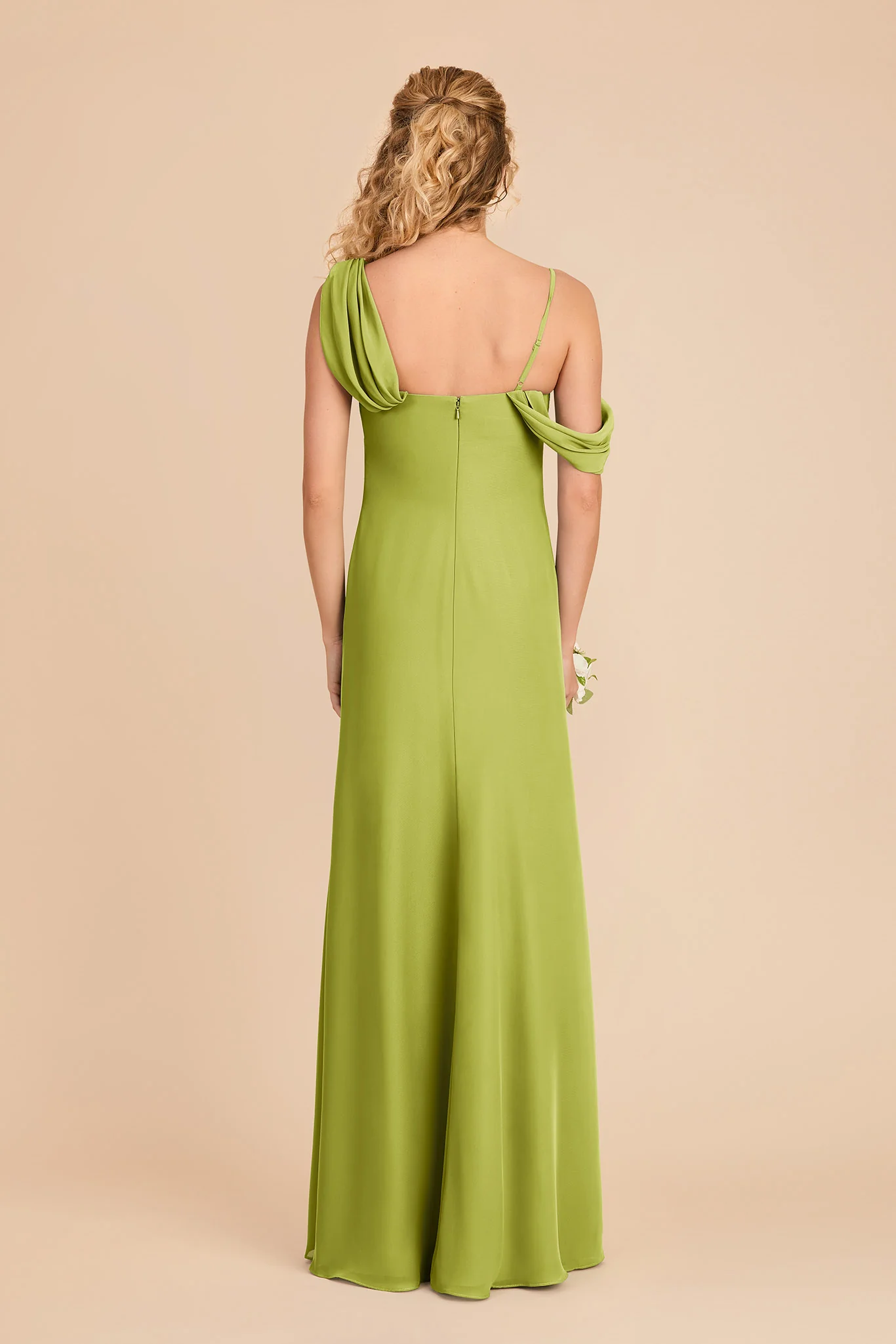 Freya Chiffon Dress - Matcha - Image 5