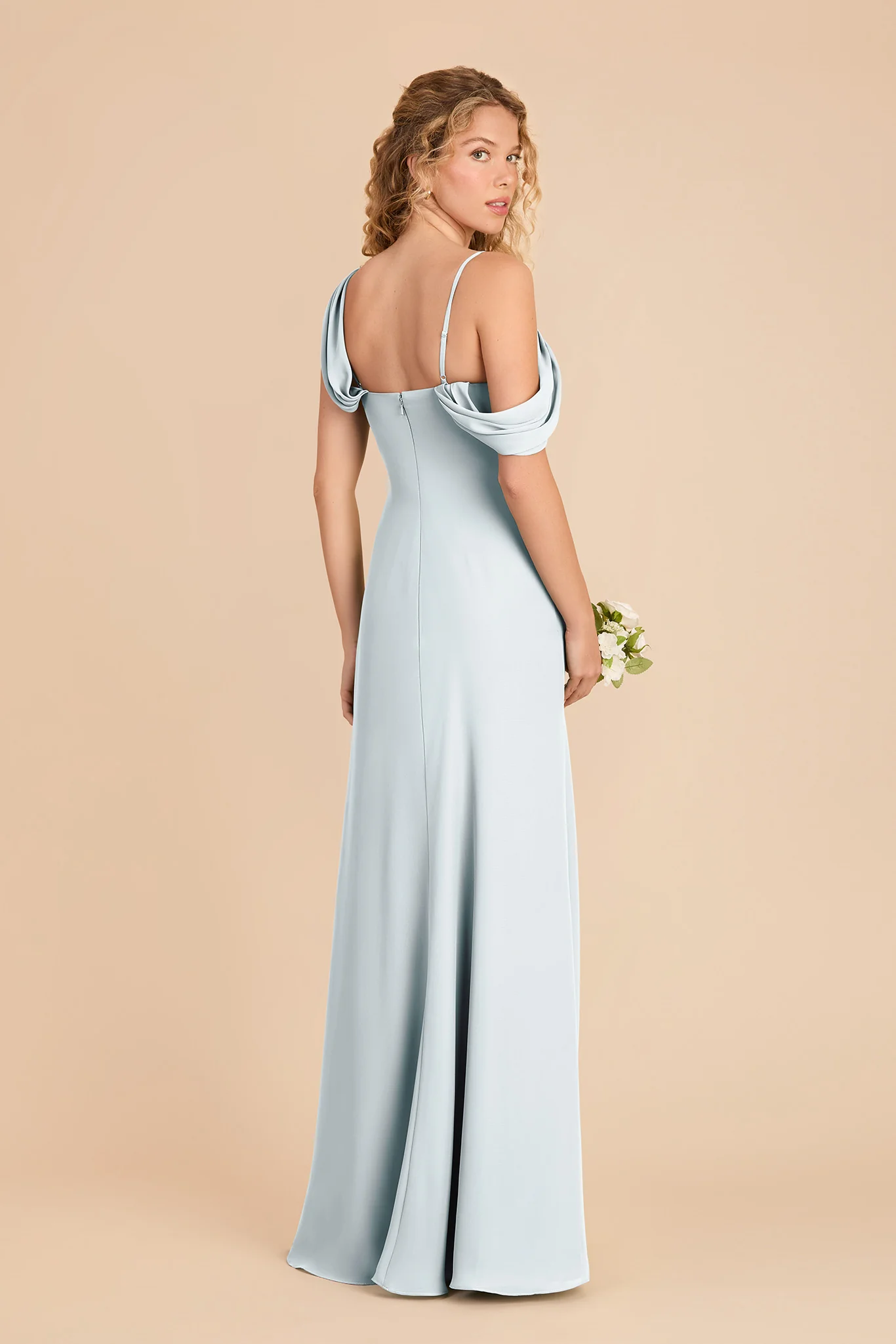 Freya Chiffon Dress - Mist Blue - Image 4
