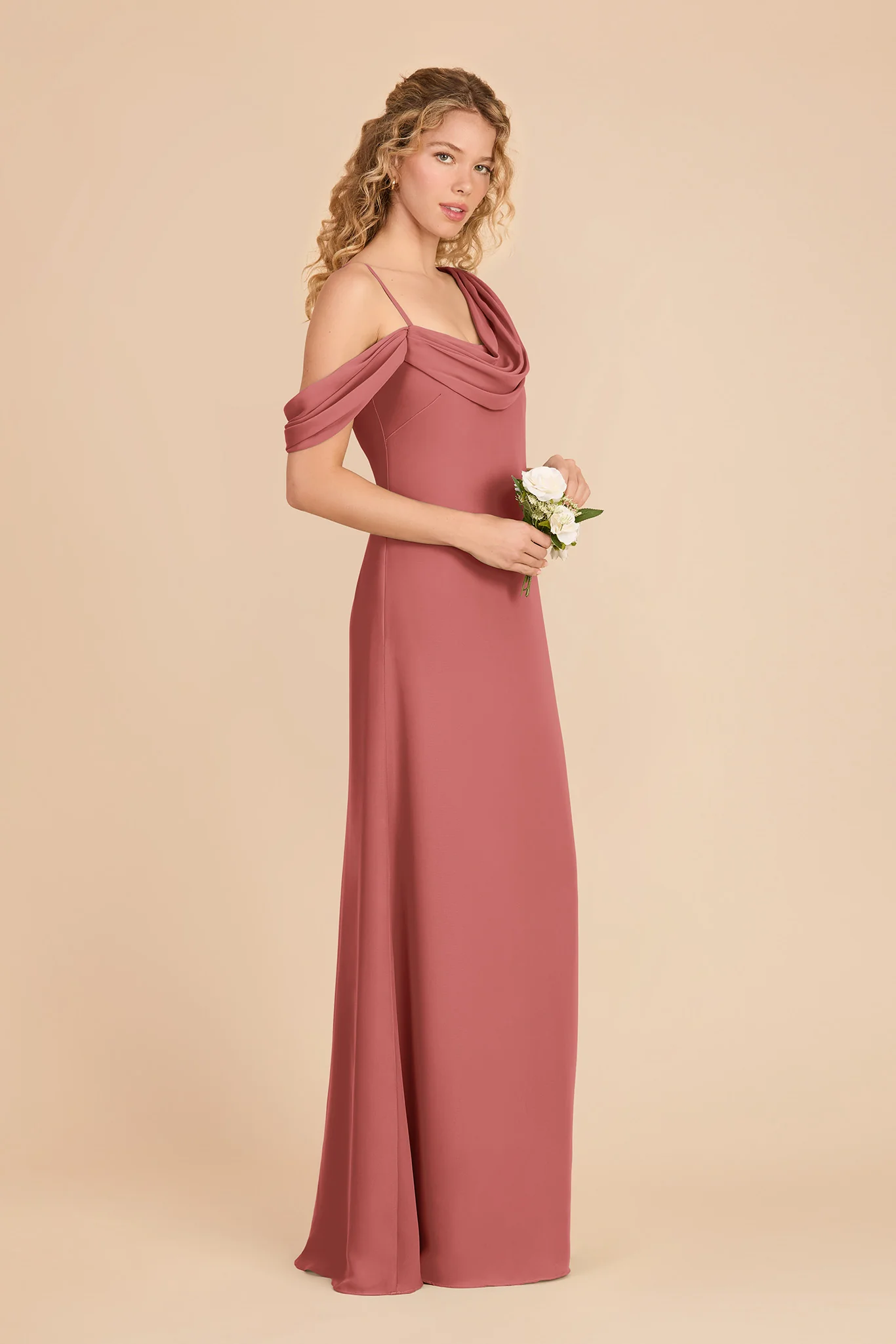 Freya Chiffon Dress - Mulberry - Image 3