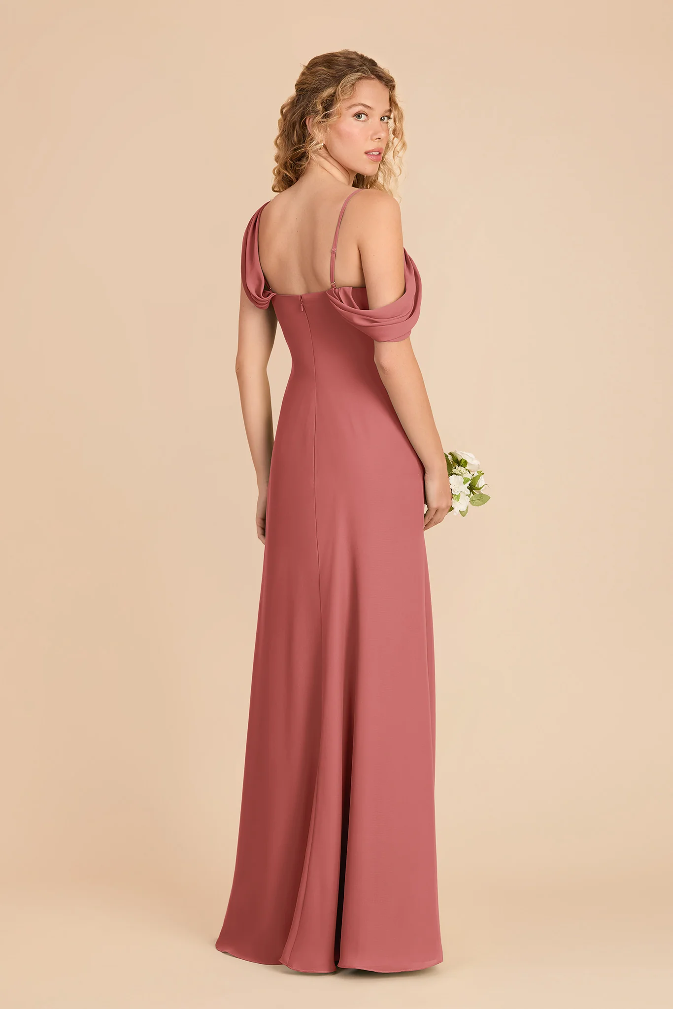 Freya Chiffon Dress - Mulberry - Image 4