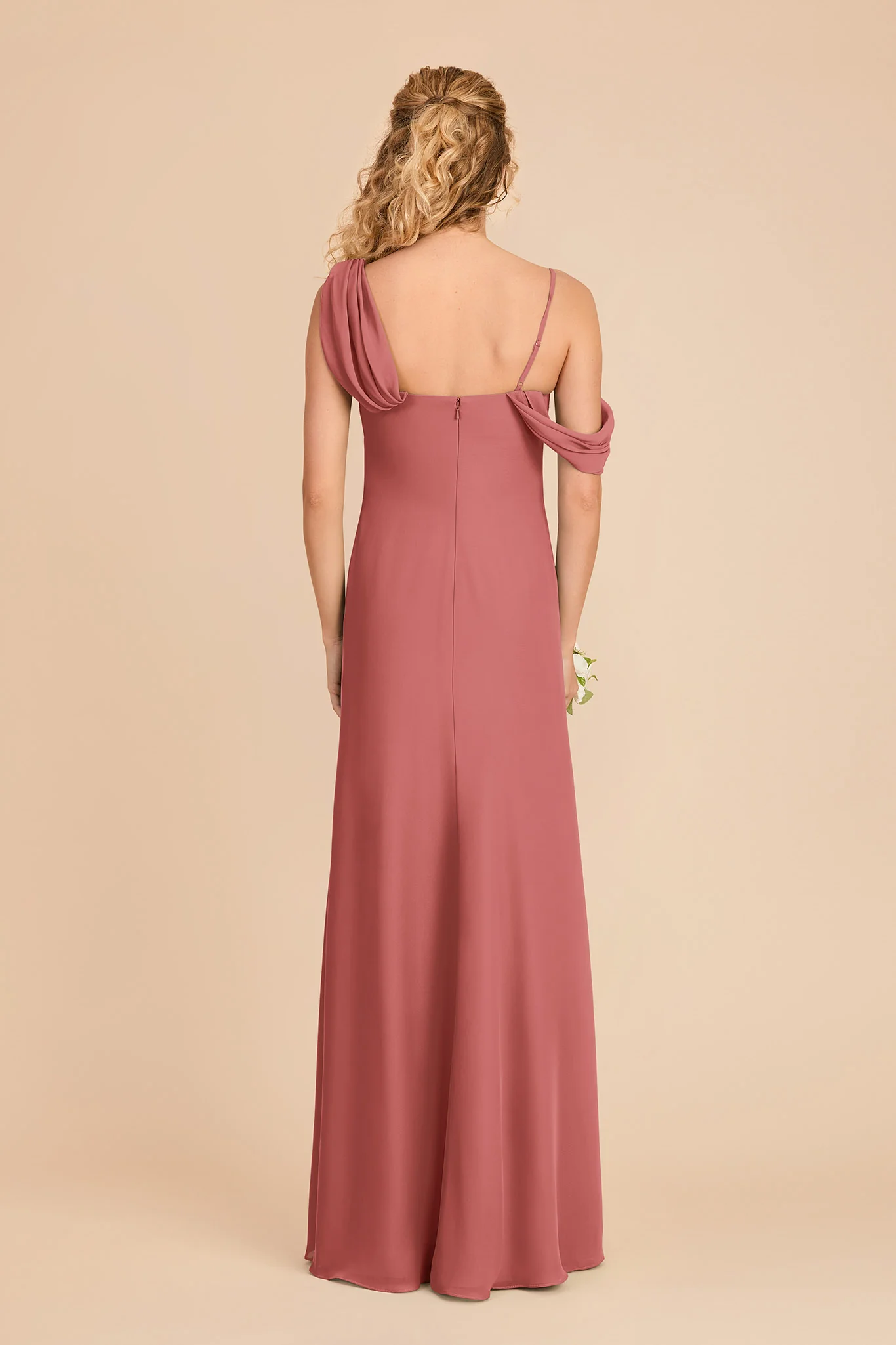 Freya Chiffon Dress - Mulberry - Image 5