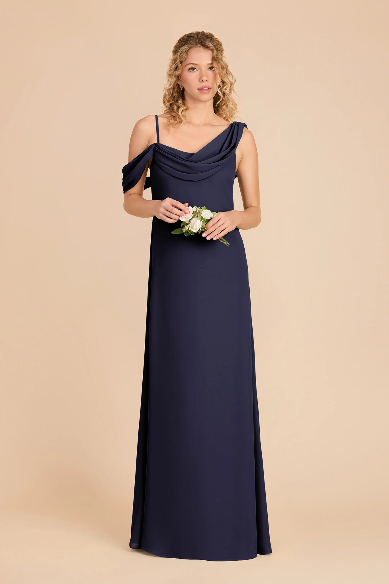 Freya Chiffon Dress - Navy - Image 2