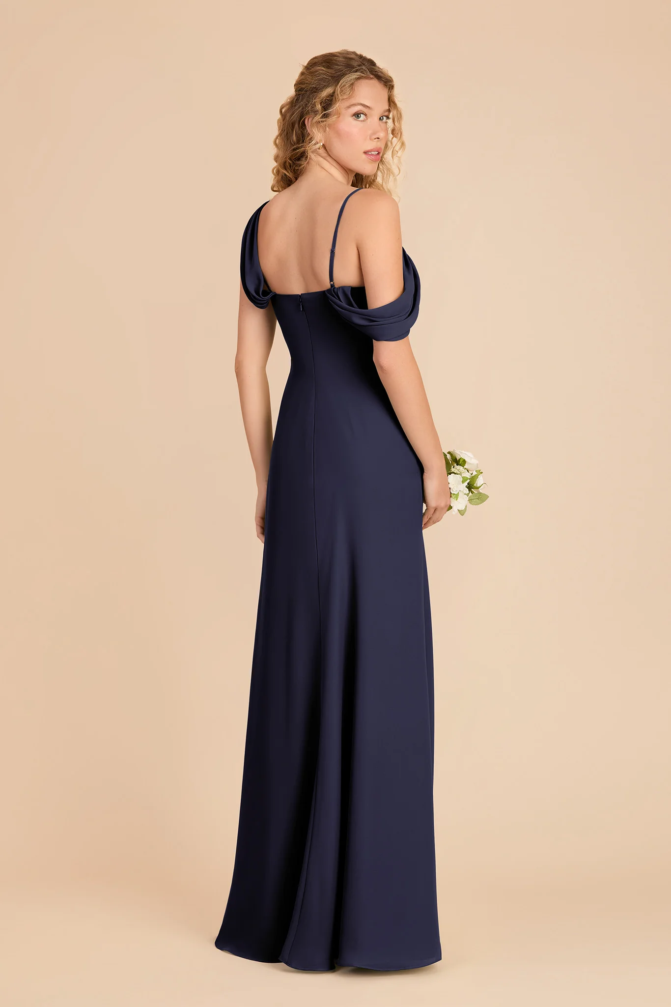 Freya Chiffon Dress - Navy - Image 4
