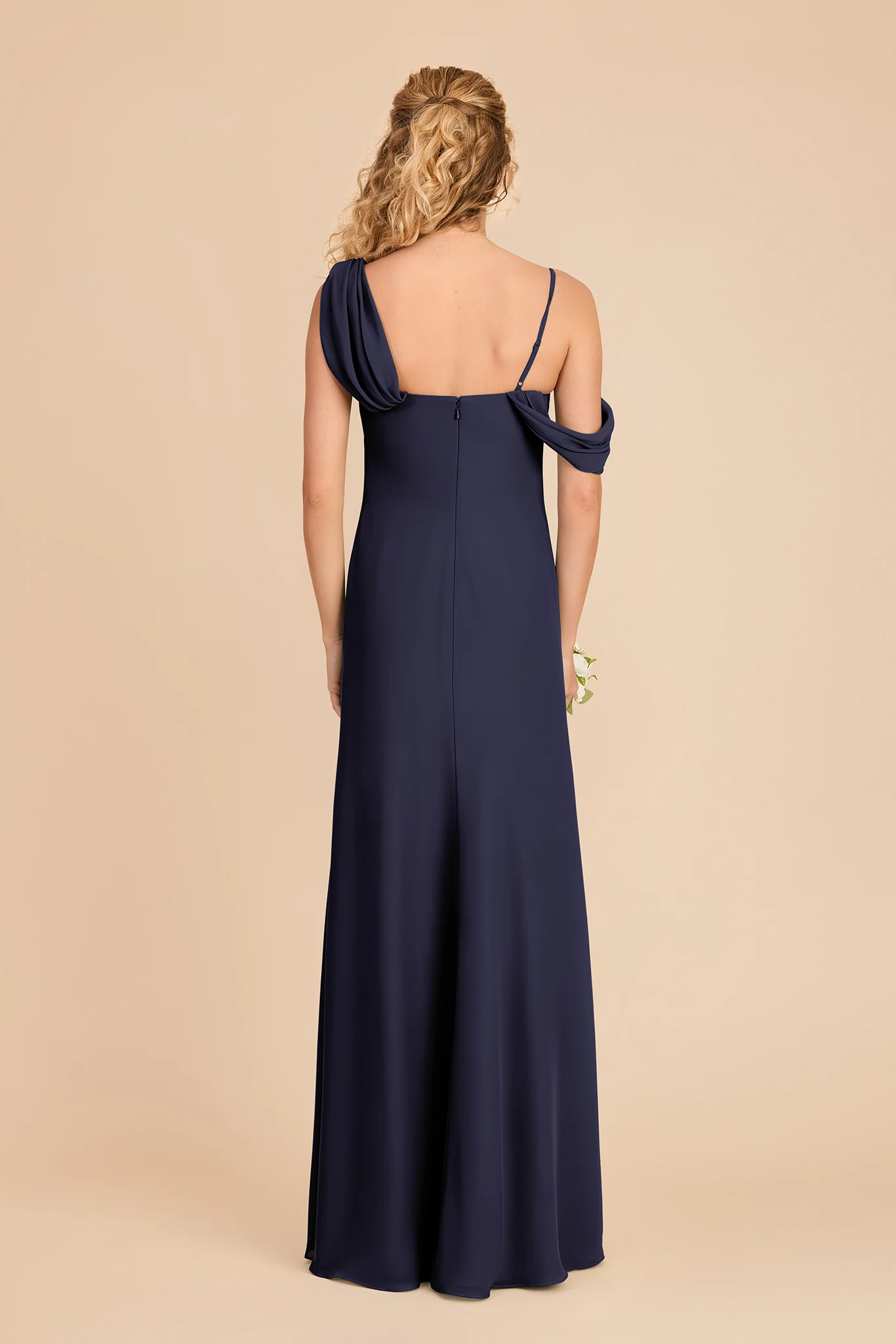Freya Chiffon Dress - Navy - Image 5