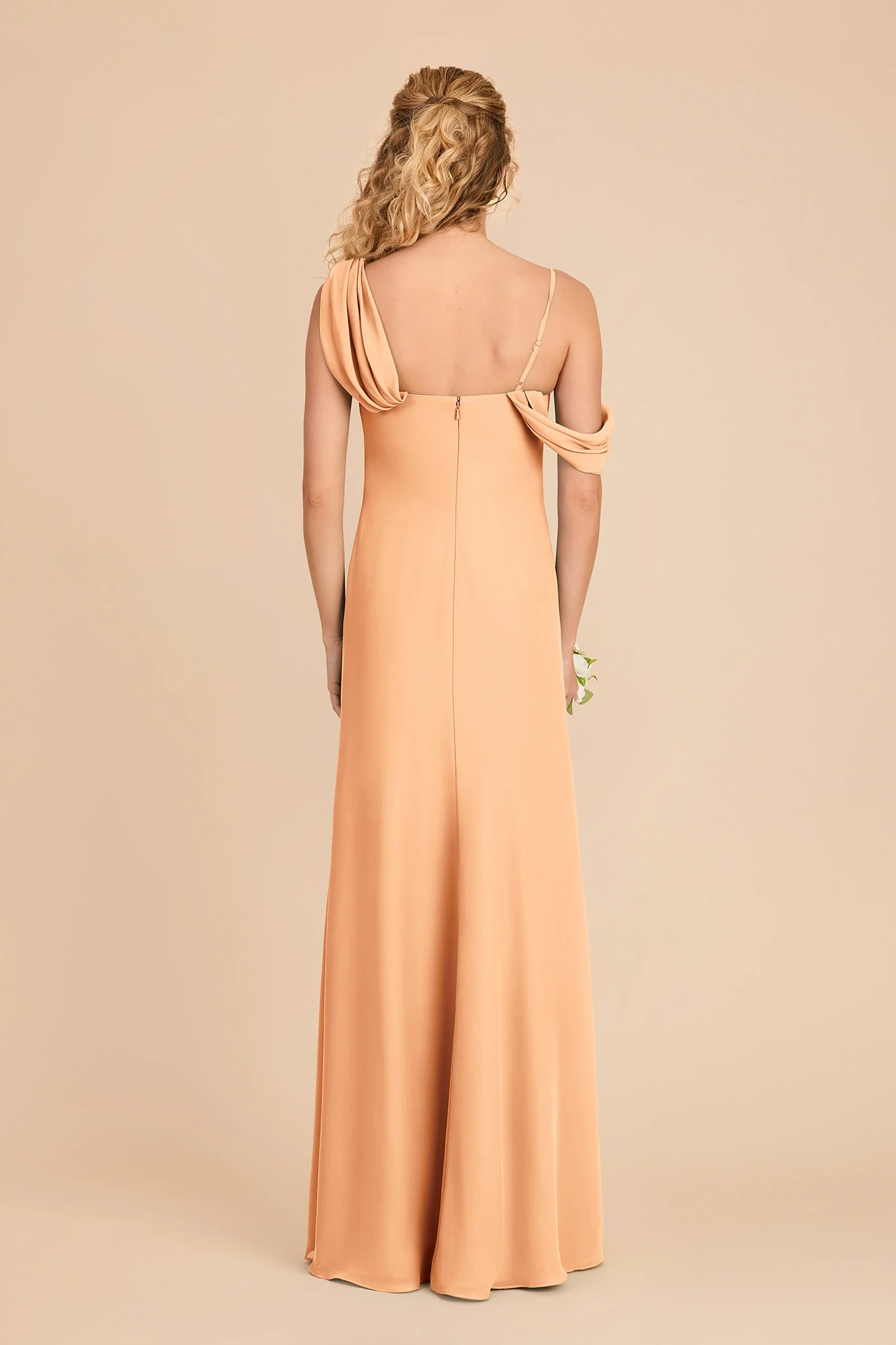 Freya Chiffon Dress - Peach - Image 5