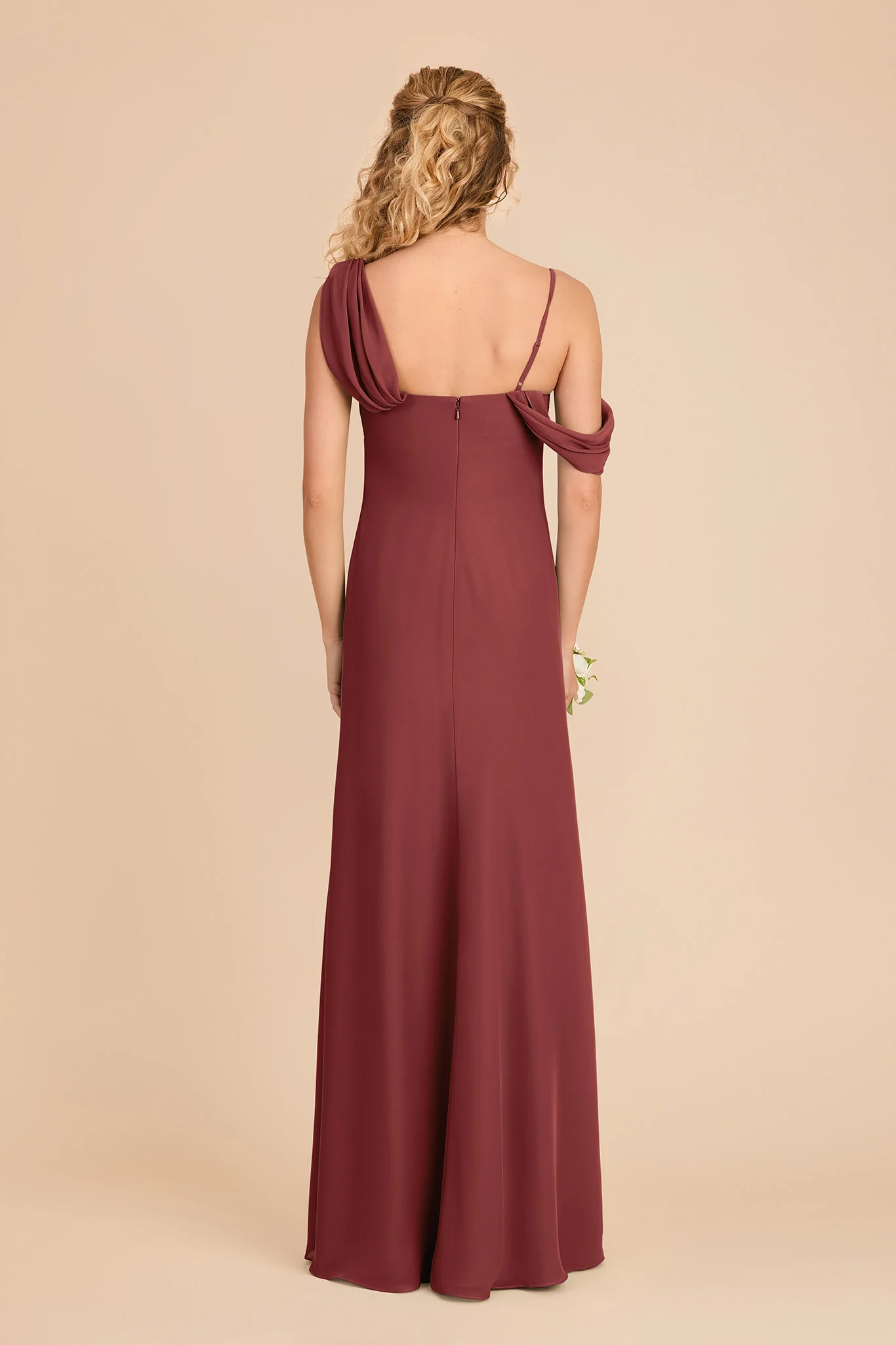 Freya Chiffon Dress - Rosewood - Image 5