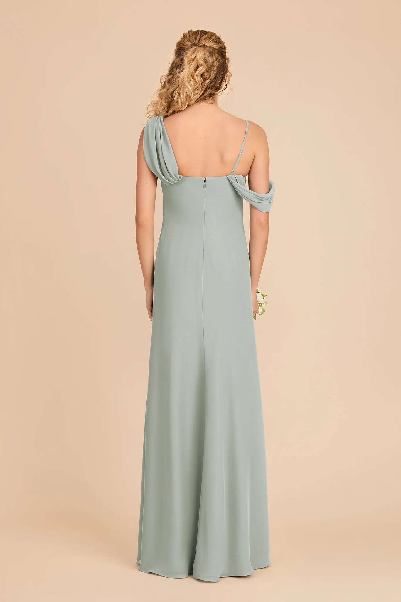 Freya Chiffon Dress - Sage - Image 5