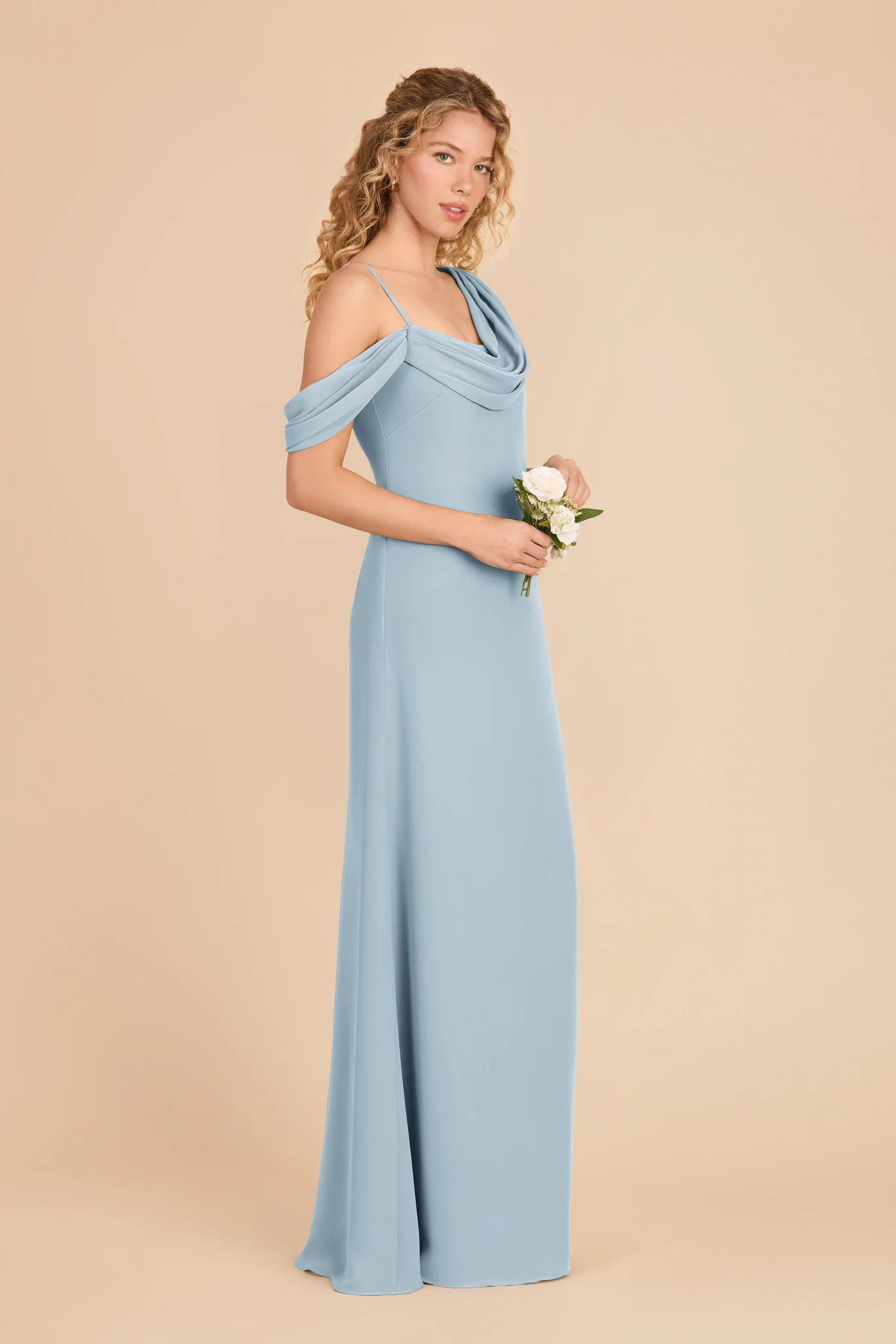 Freya Chiffon Dress - Sky Blue - Image 3
