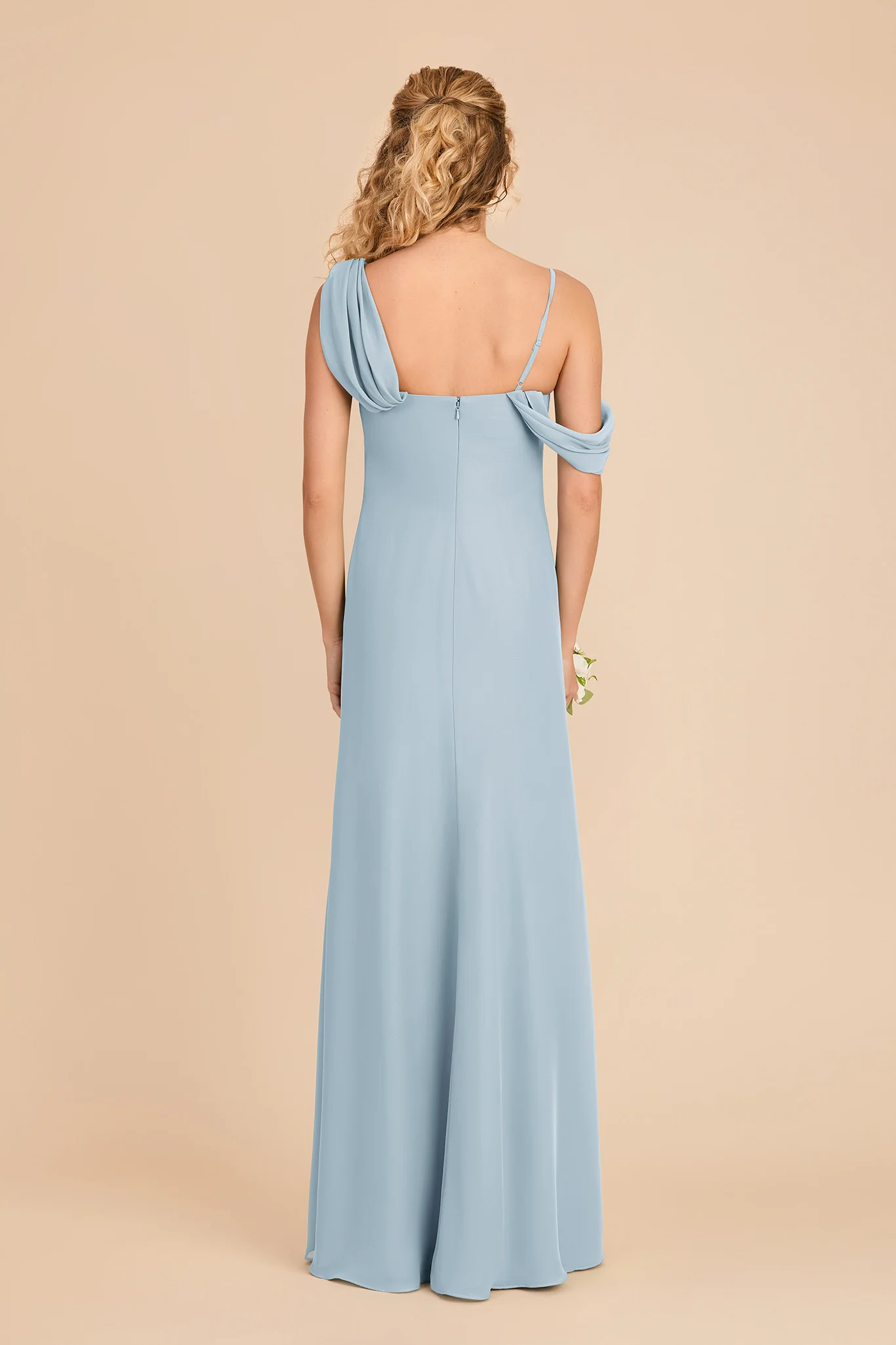 Freya Chiffon Dress - Sky Blue - Image 5