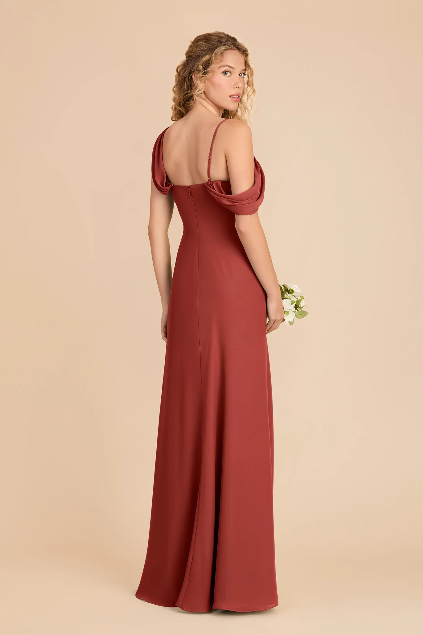 Freya Chiffon Dress - Spice - Image 4