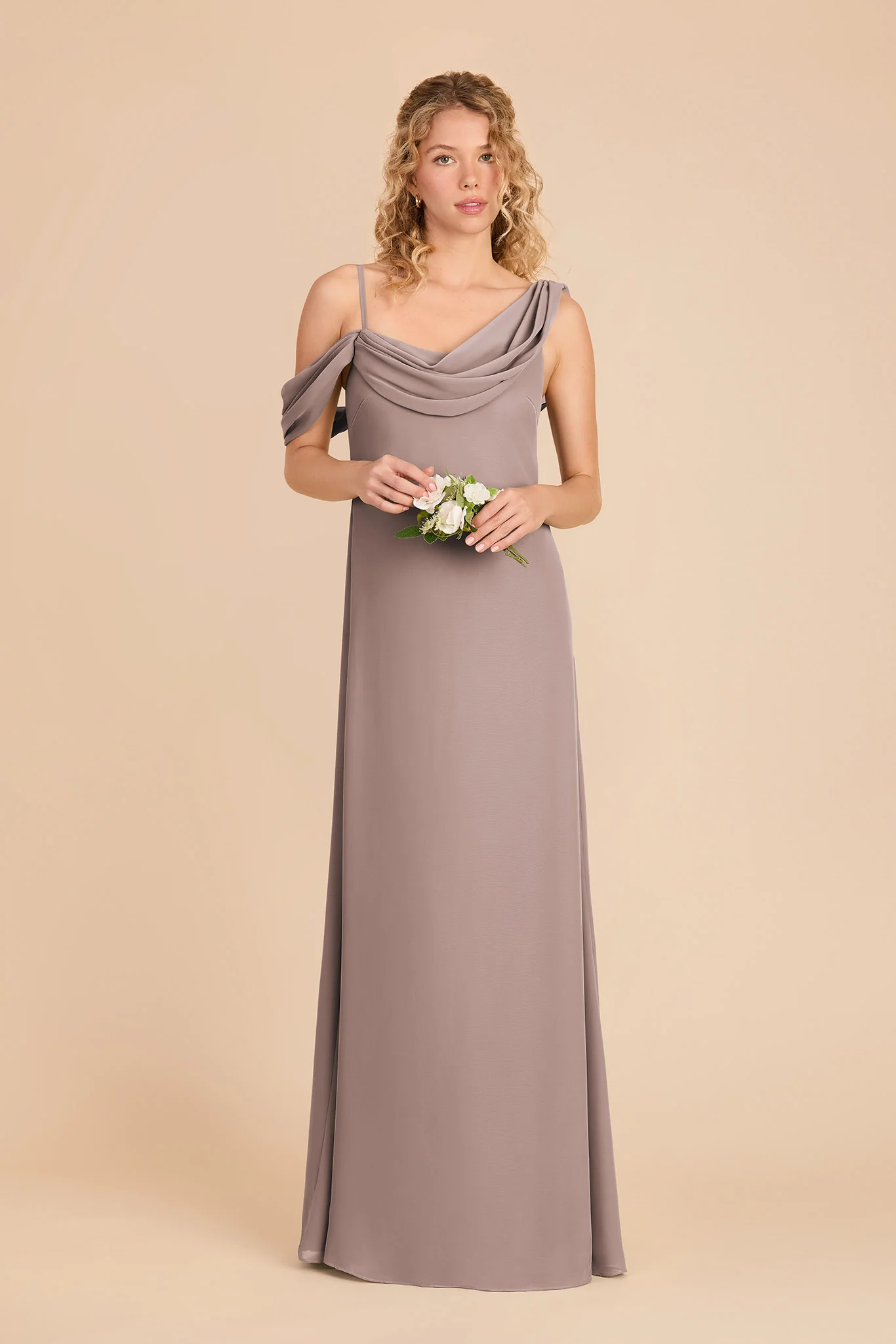Freya Chiffon Dress - Toffee - Image 2