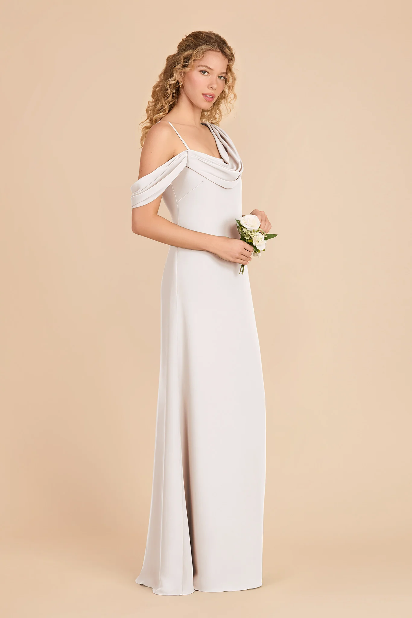 Freya Chiffon Dress - White - Image 3