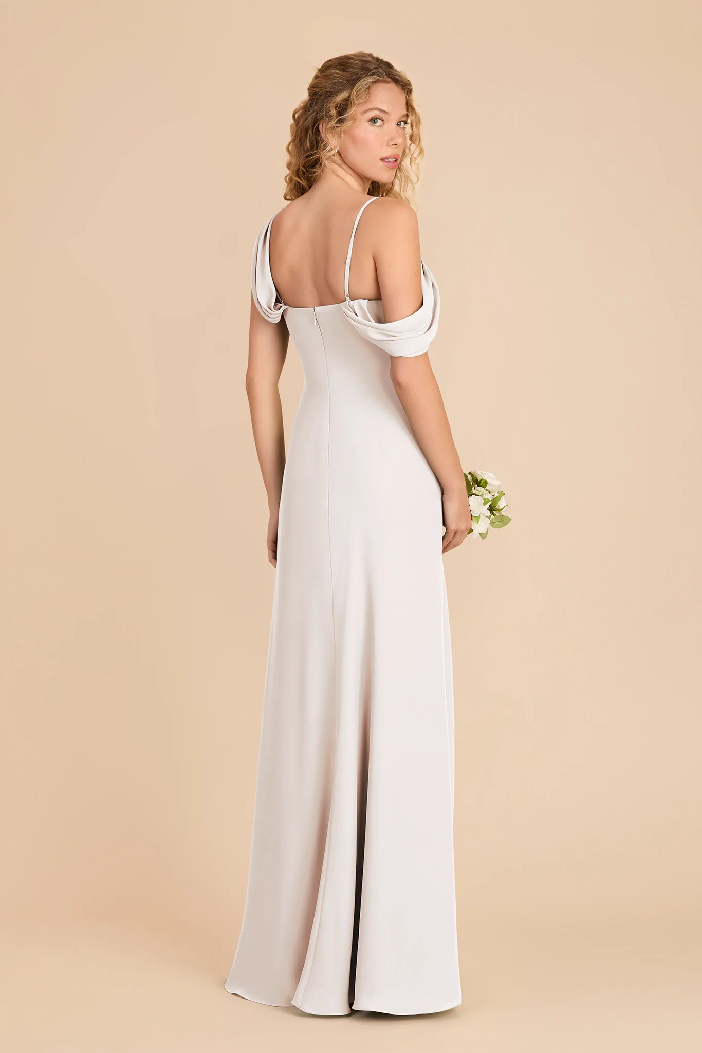 Freya Chiffon Dress - White - Image 4