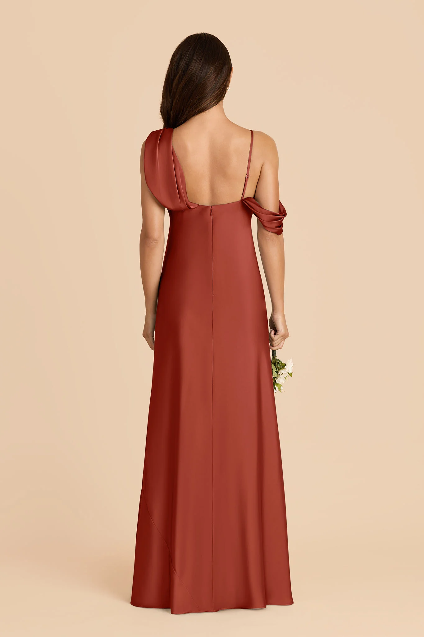 Freya Matte Satin Dress - Auburn - Image 5