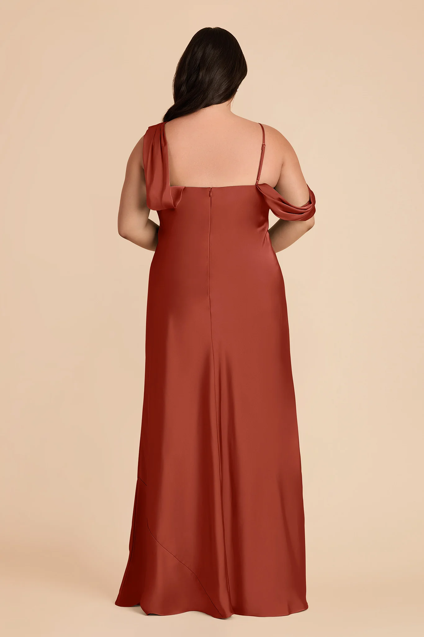 Freya Matte Satin Dress - Auburn - Image 7